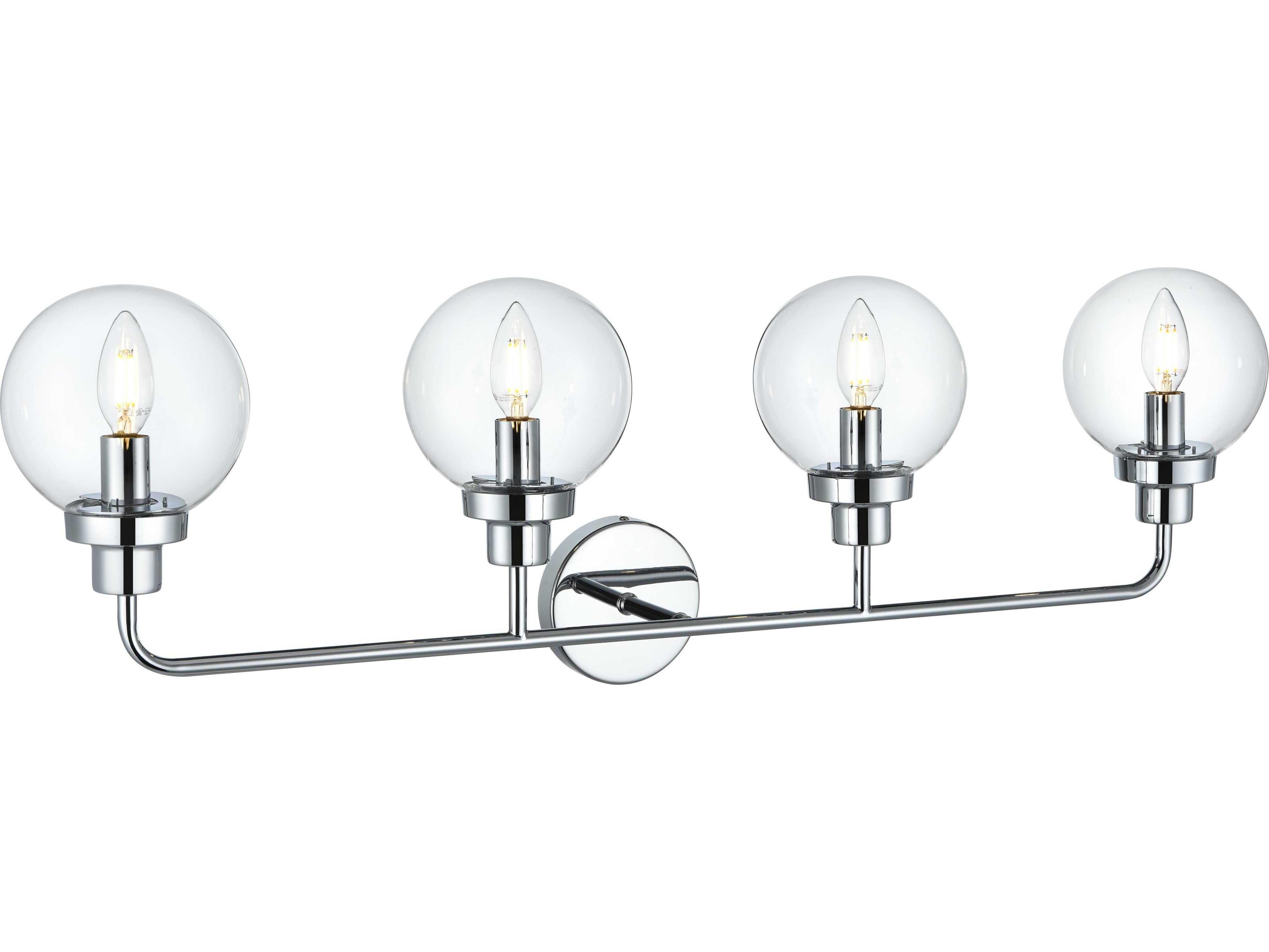 Elegant Lighting Hanson 4-Light Chrome Vanity Light