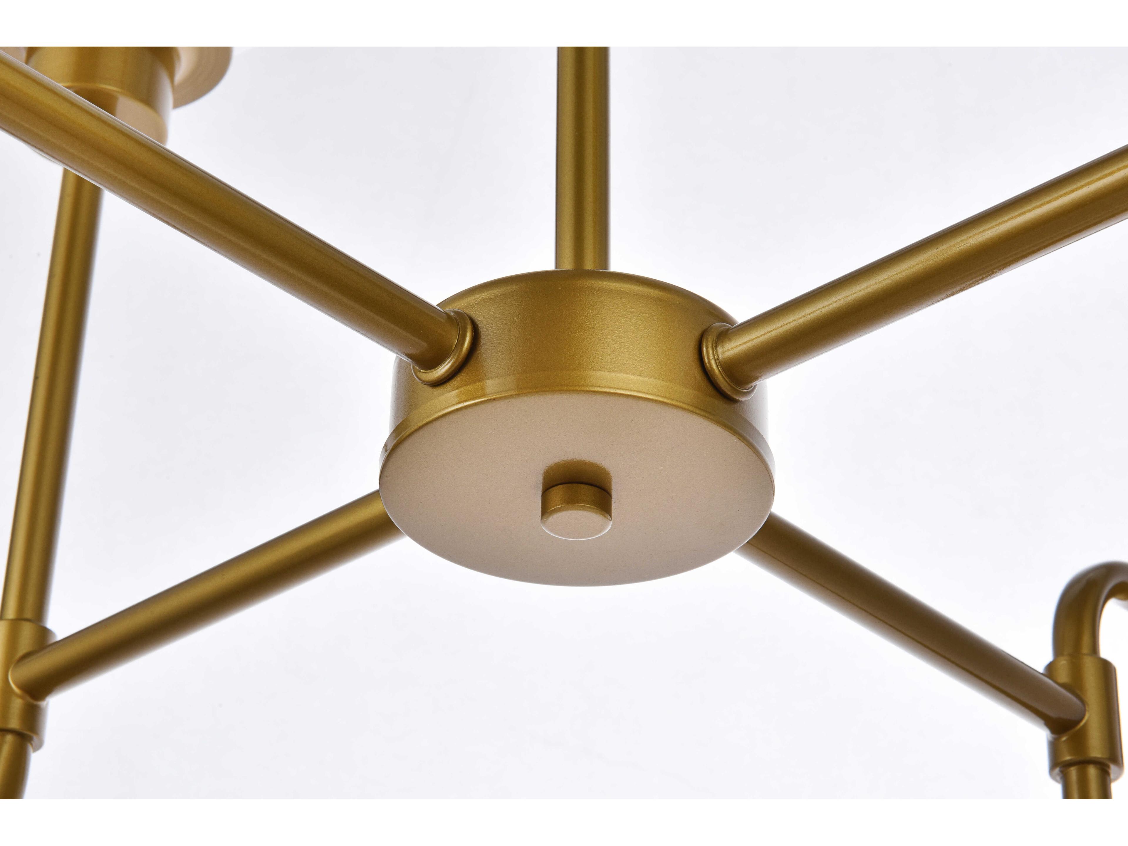 Elegant Lighting Hanson 8-Light Brass Glass Globe Chandelier