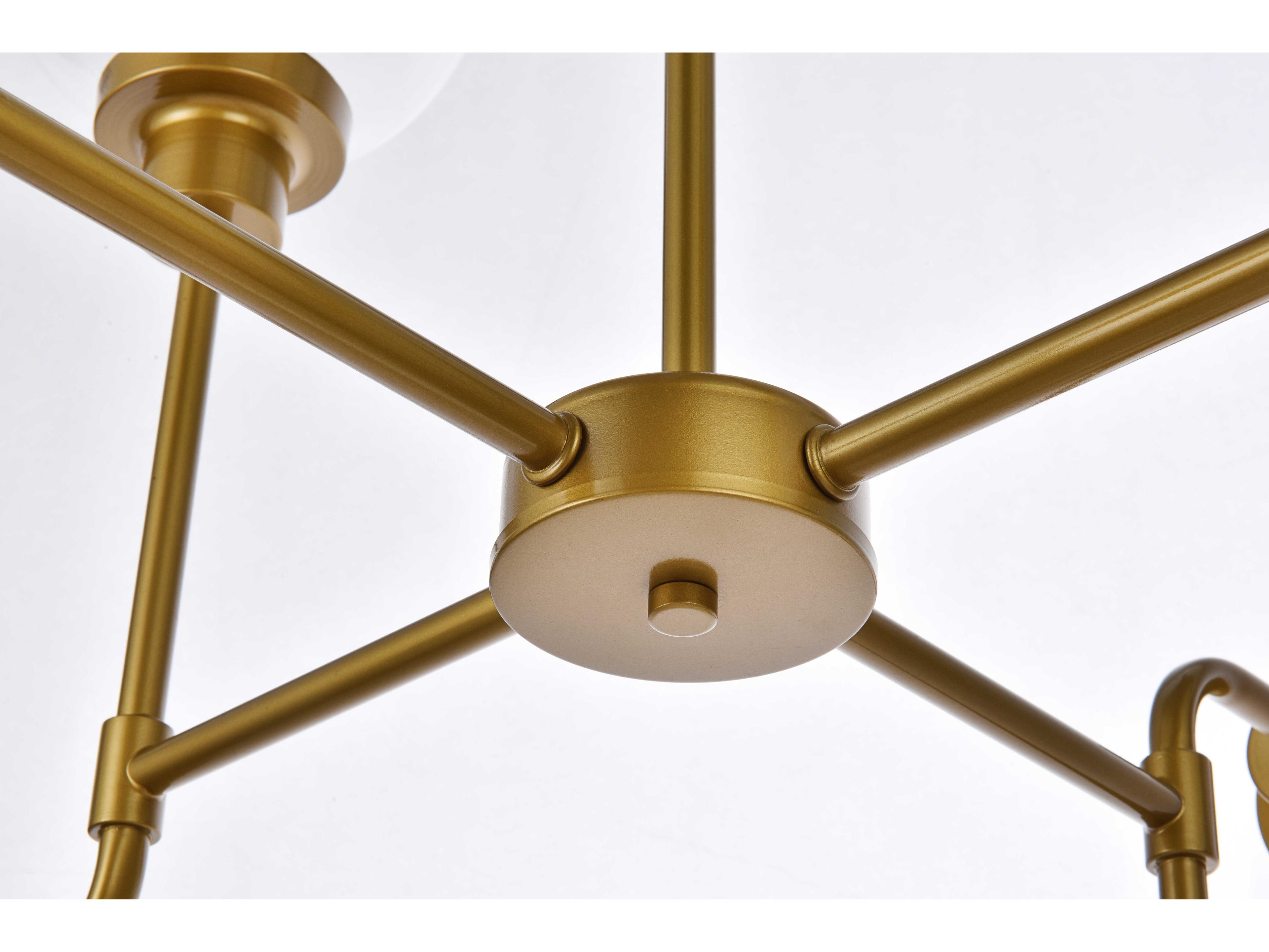 Elegant Lighting Hanson 8-Light Black Brass Glass Globe Chandelier