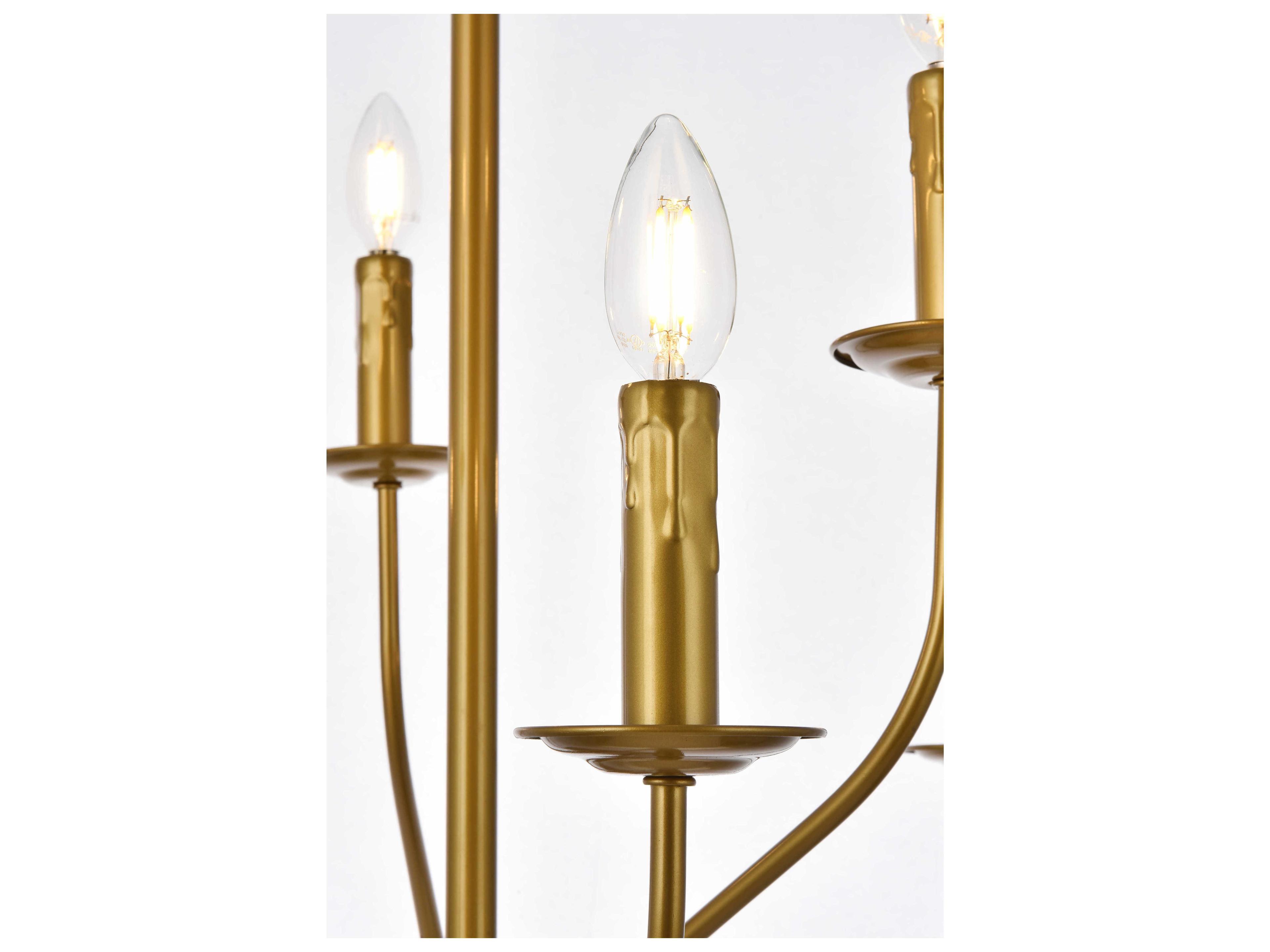 Elegant Lighting Westley 6-Light Brass Chandelier