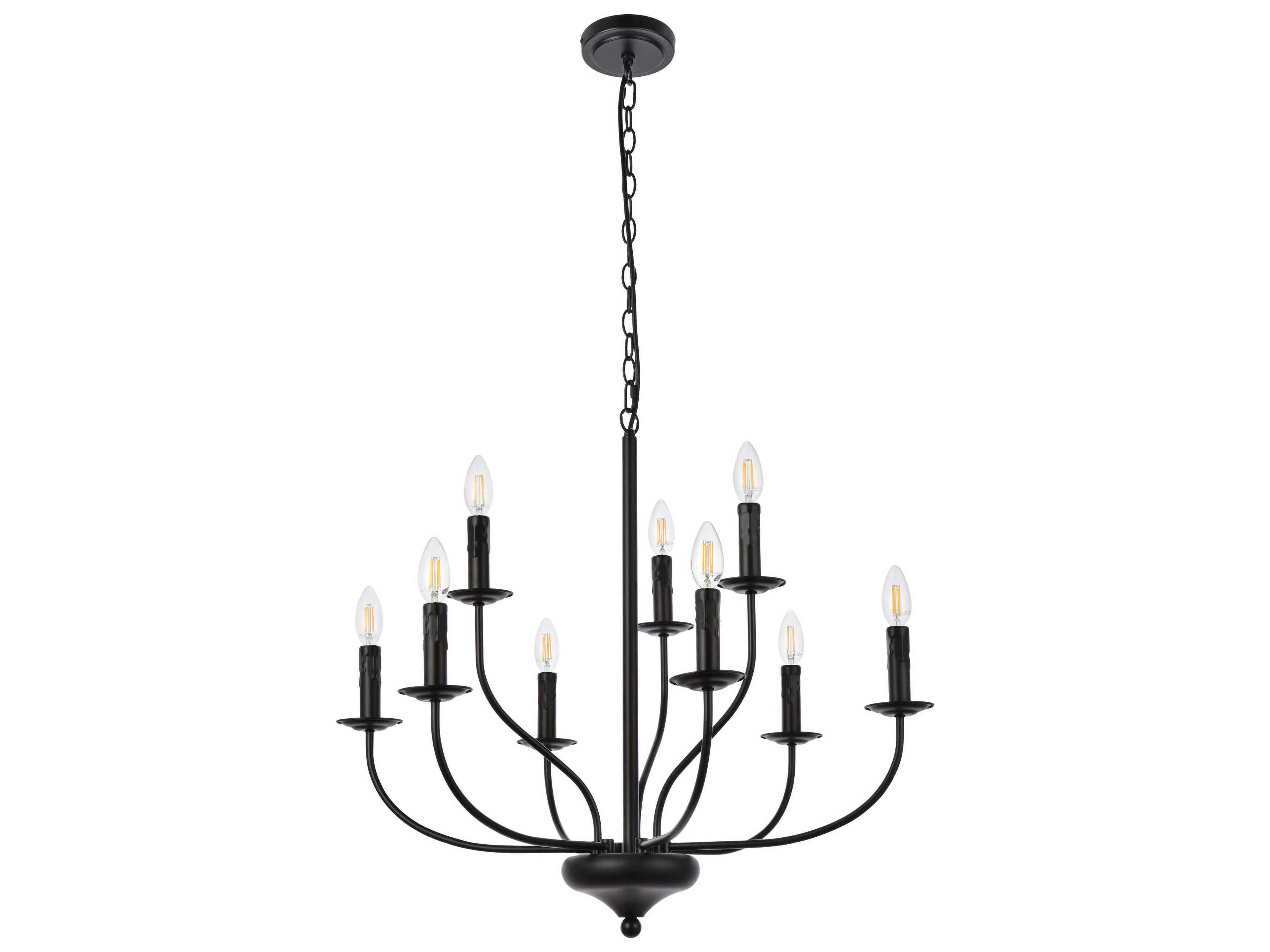 Elegant Lighting Westley 9-Light Black Chandelier