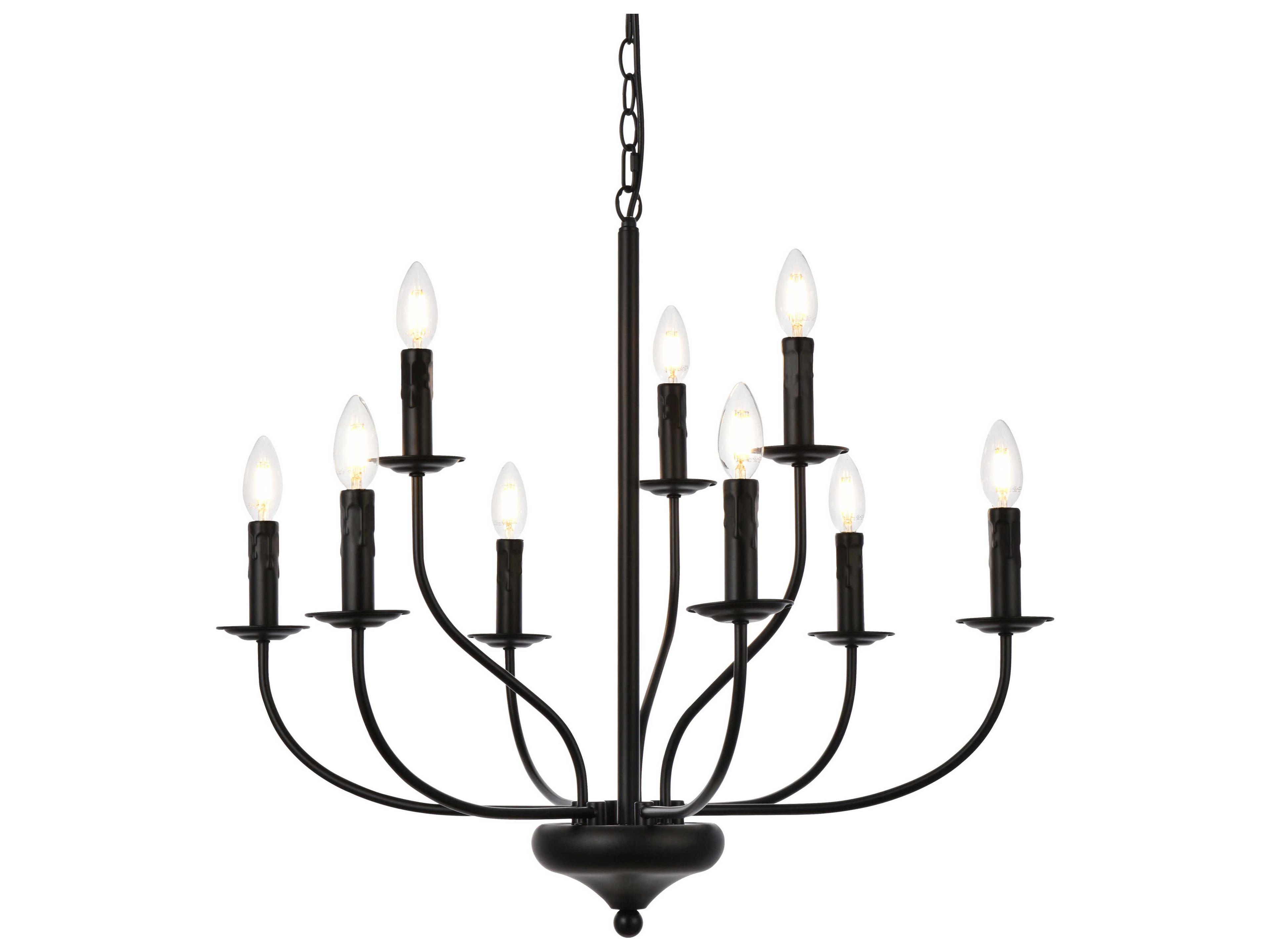 Elegant Lighting Westley 9-Light Black Chandelier