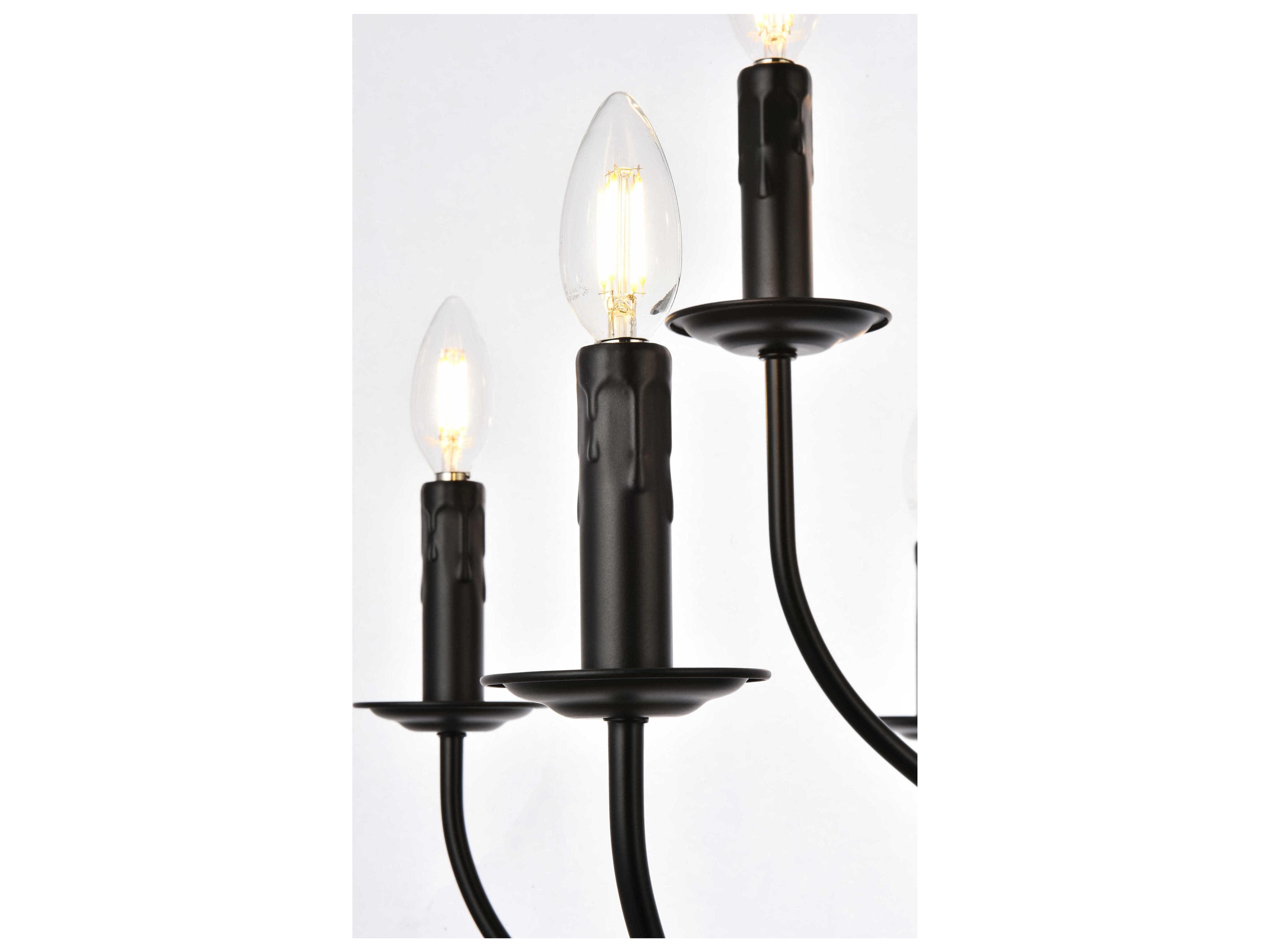 Elegant Lighting Westley 9-Light Black Chandelier