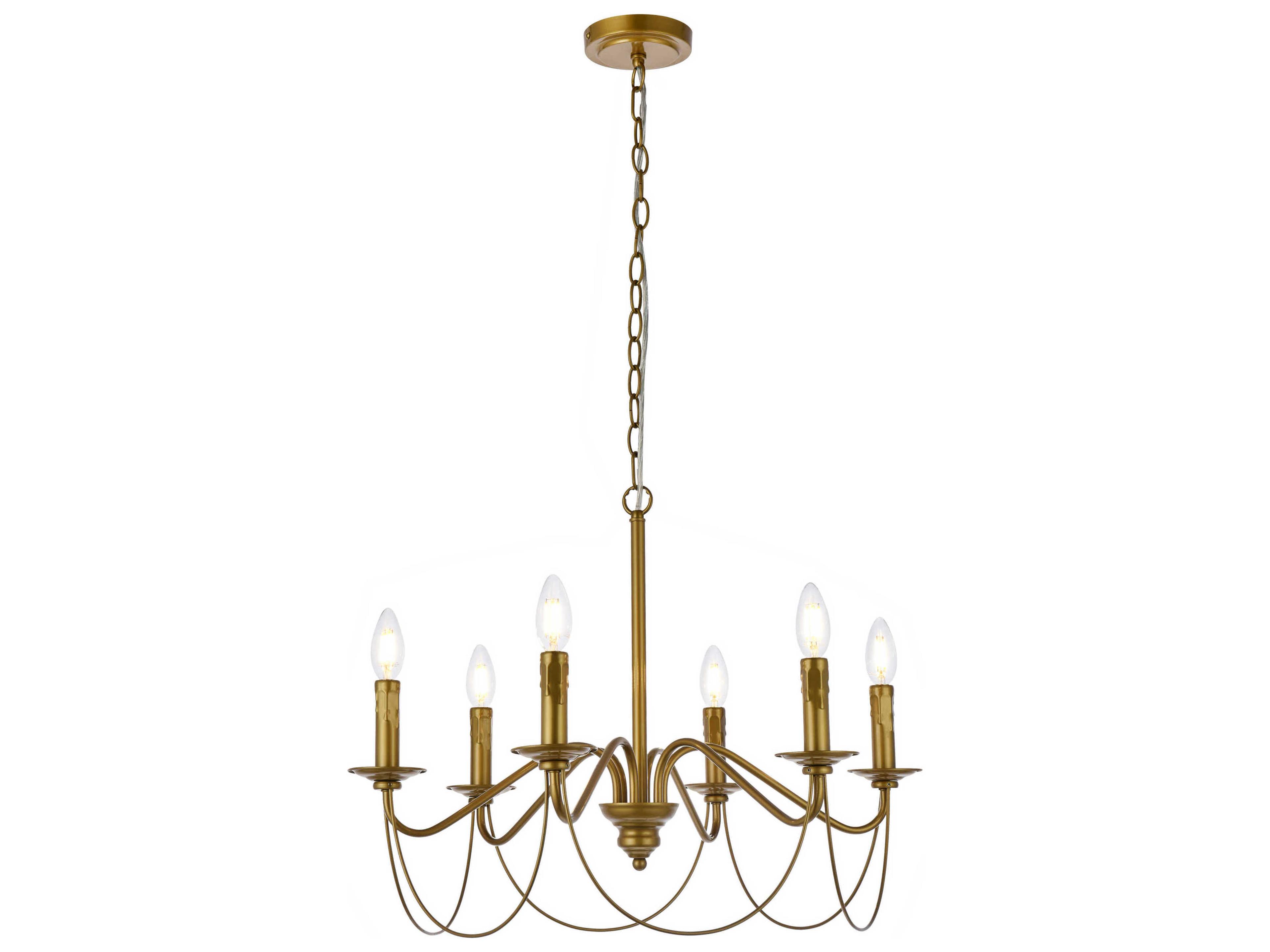 Westley 6-Light Brass Chandelier