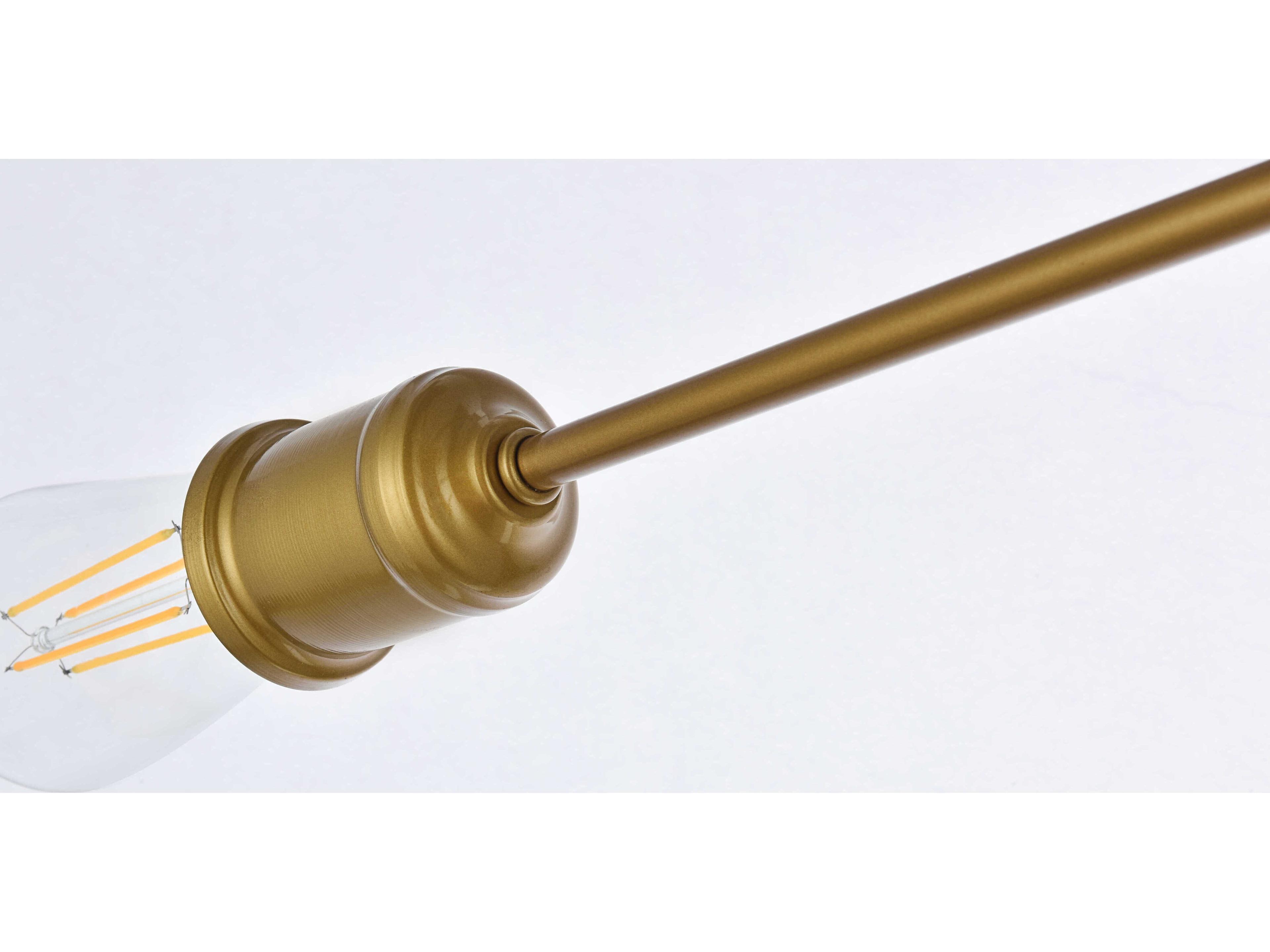 Elegant Lighting Xavier 4-Light Brass Semi Flush Mount