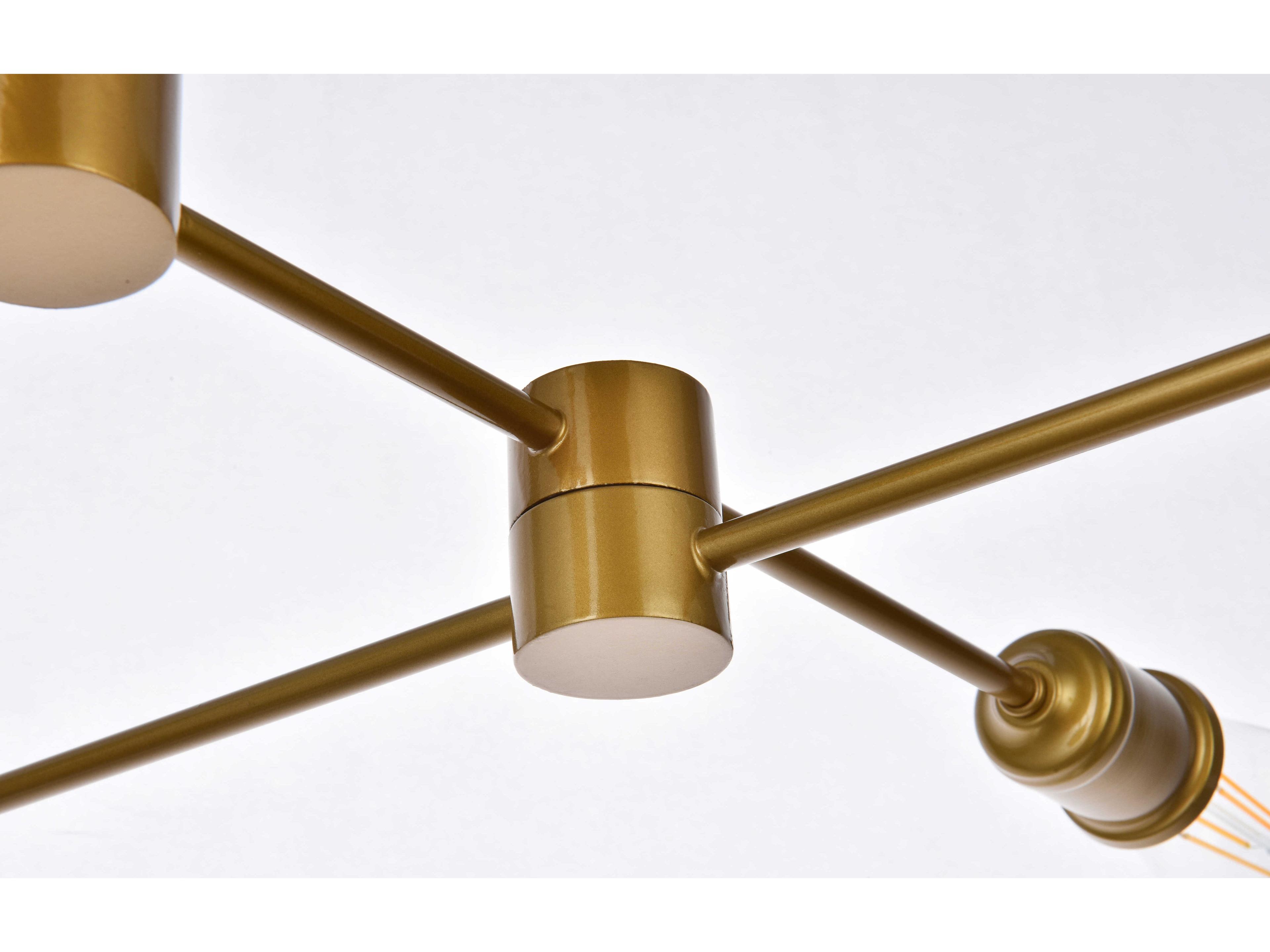 Elegant Lighting Xavier 6-Light Brass Island Pendant