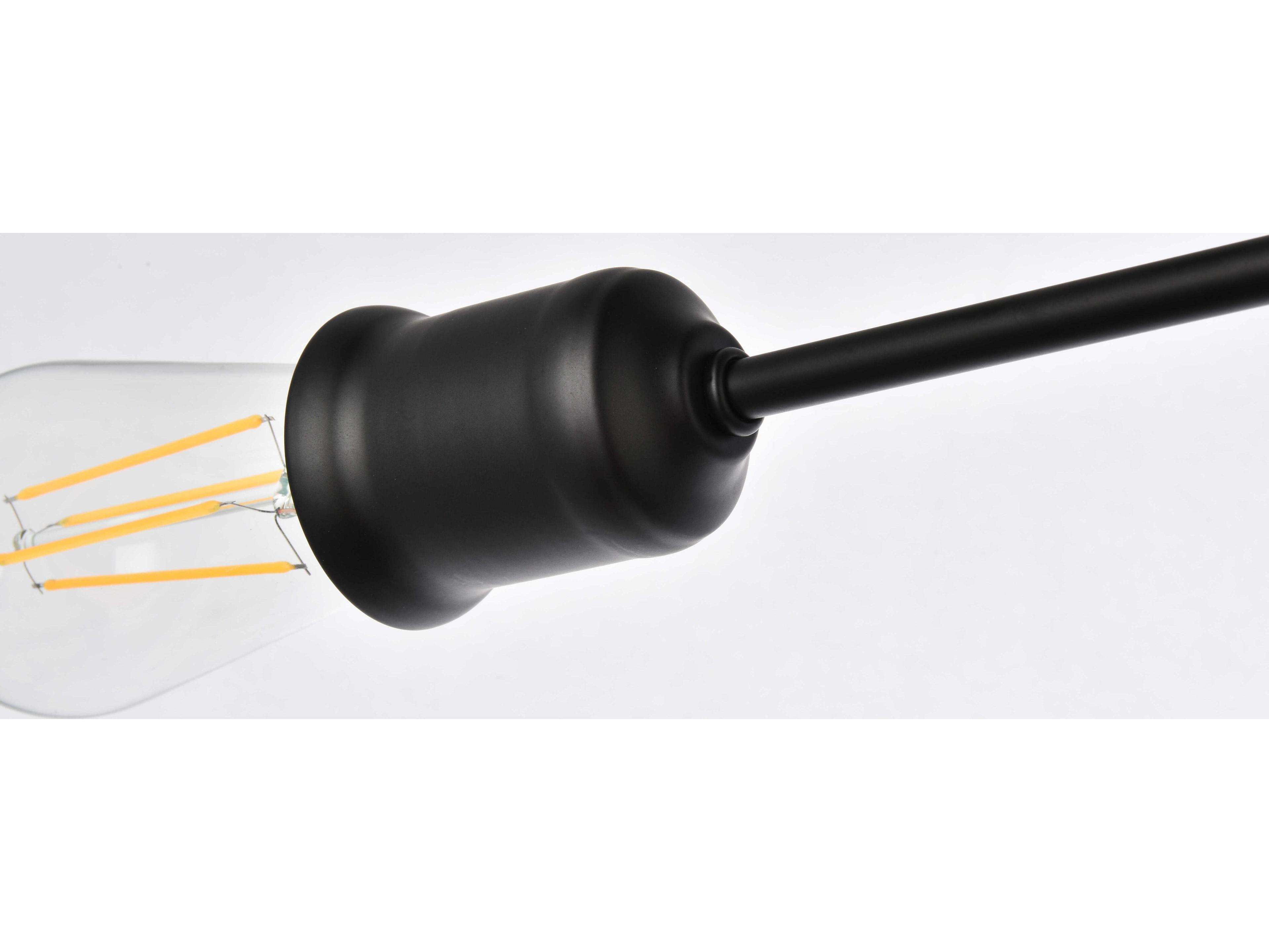 Elegant Lighting Xavier 6-Light Black Island Pendant