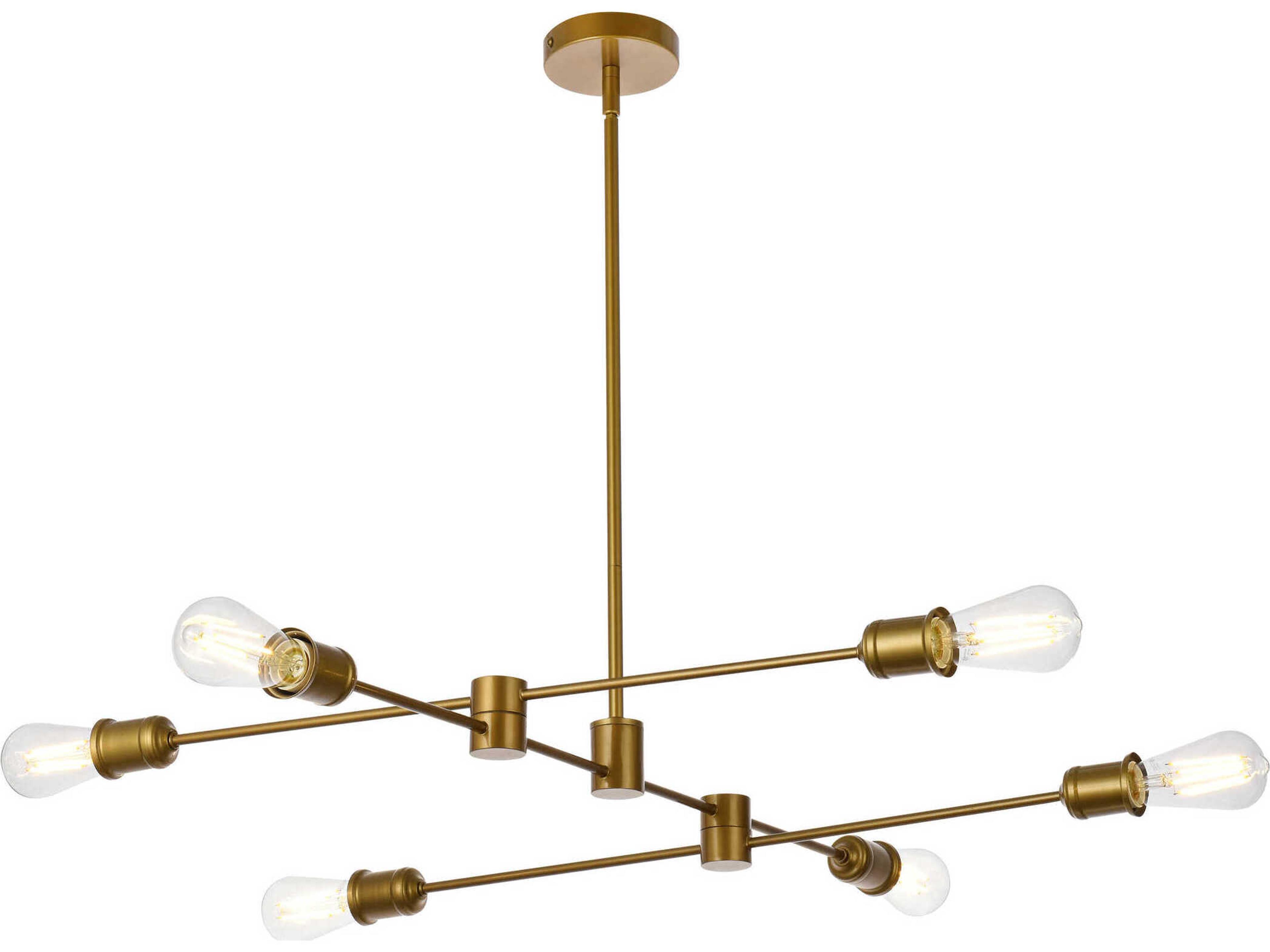 Xavier 6-Light Brass Island Pendant