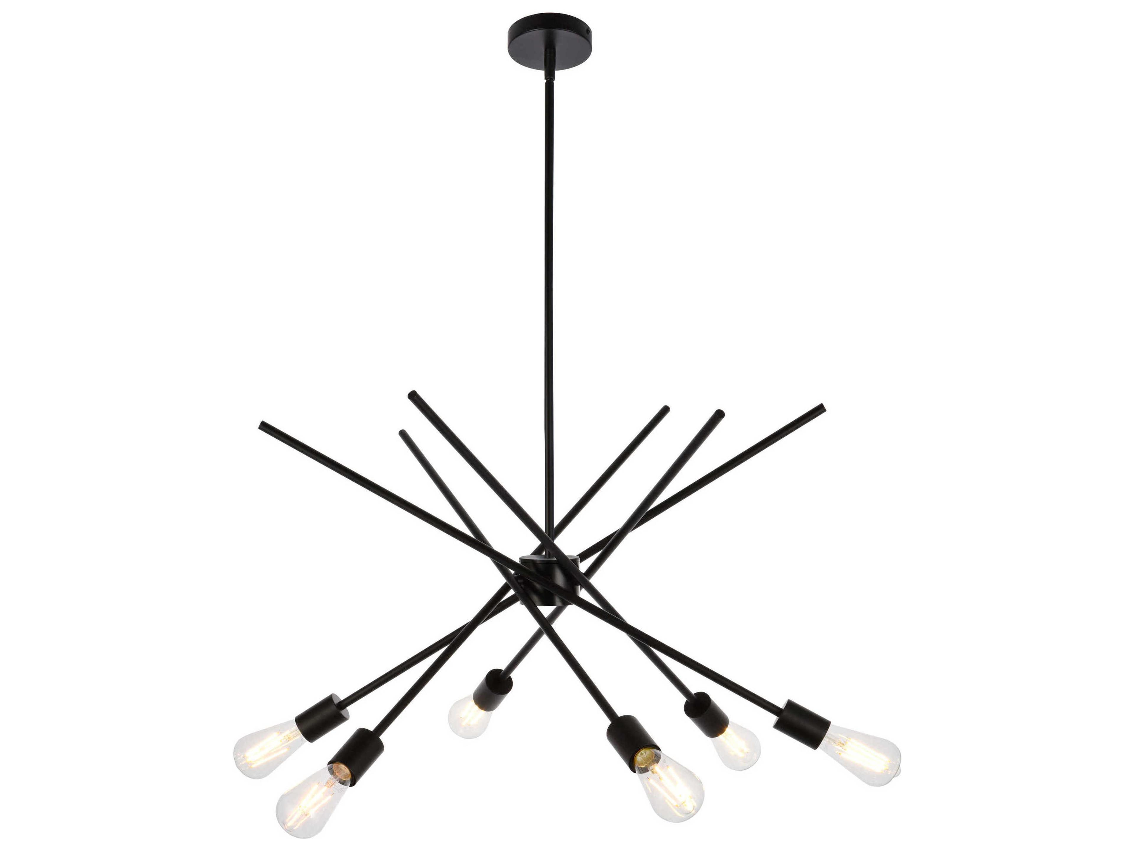 Armin 6-Light Black Sputnik Pendant