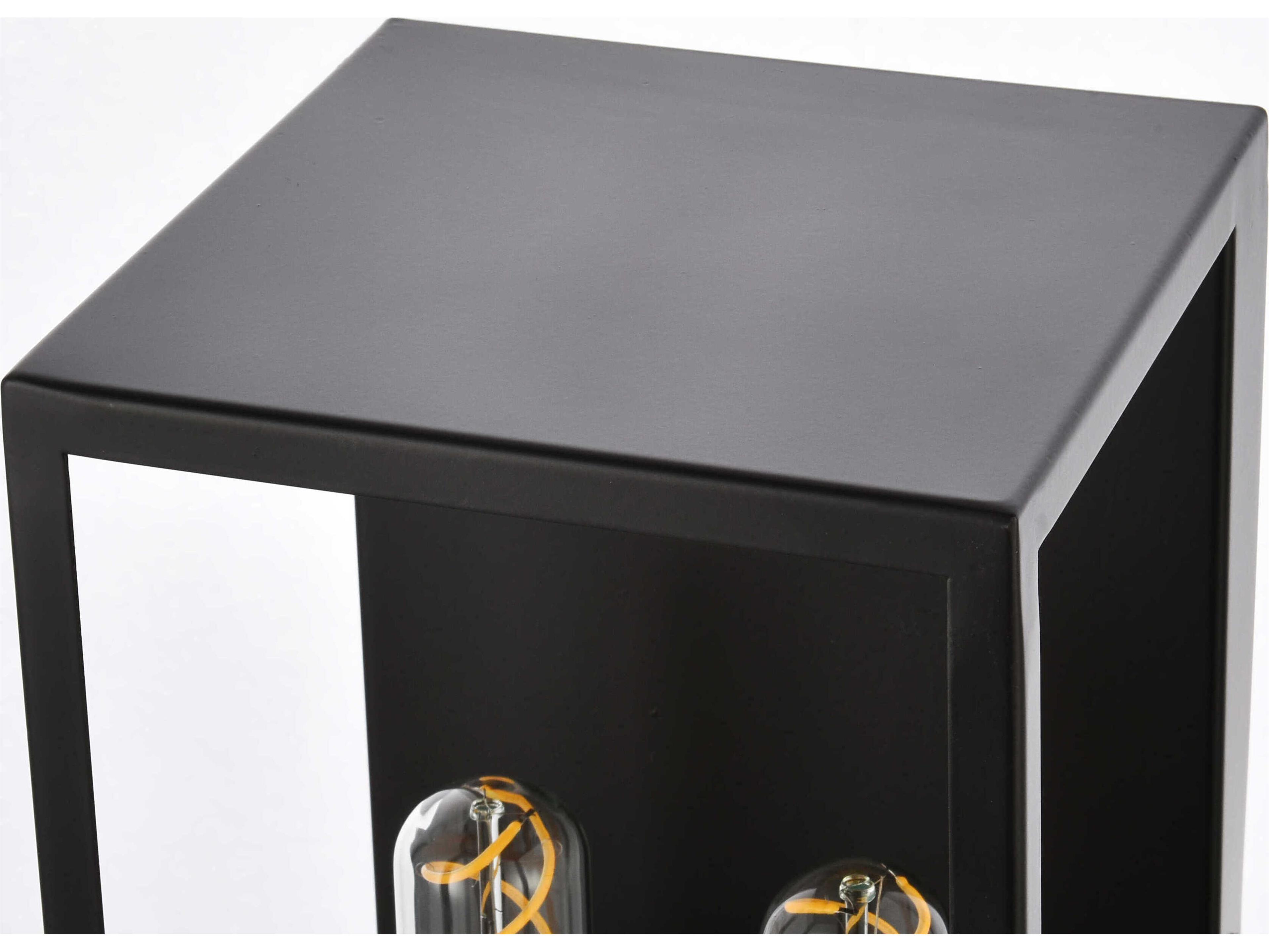 Elegant Lighting Voir 2-Light Black Wall Sconce