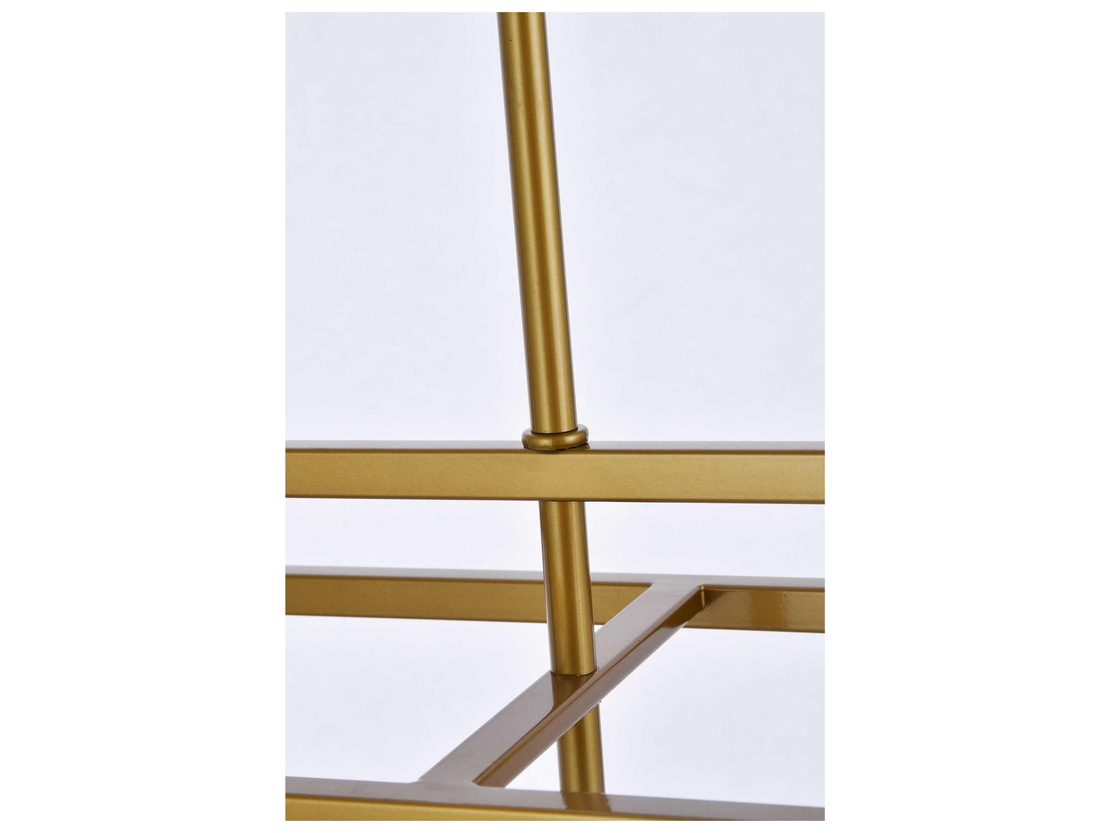 Elegant Lighting Voir 3-Light Brass Geometric Island Pendant