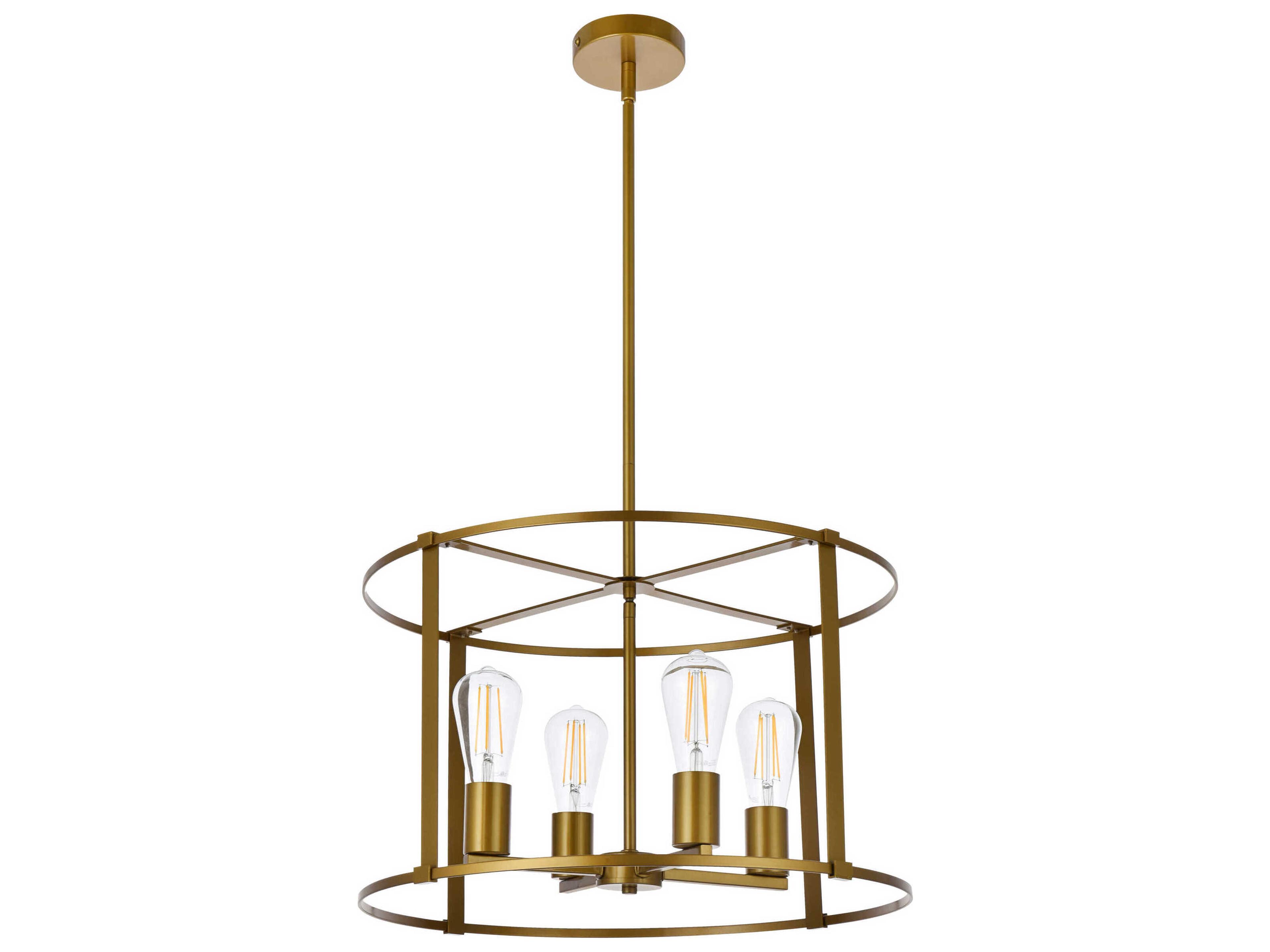 Elegant Lighting Agnys 4-Light Brass Chandelier