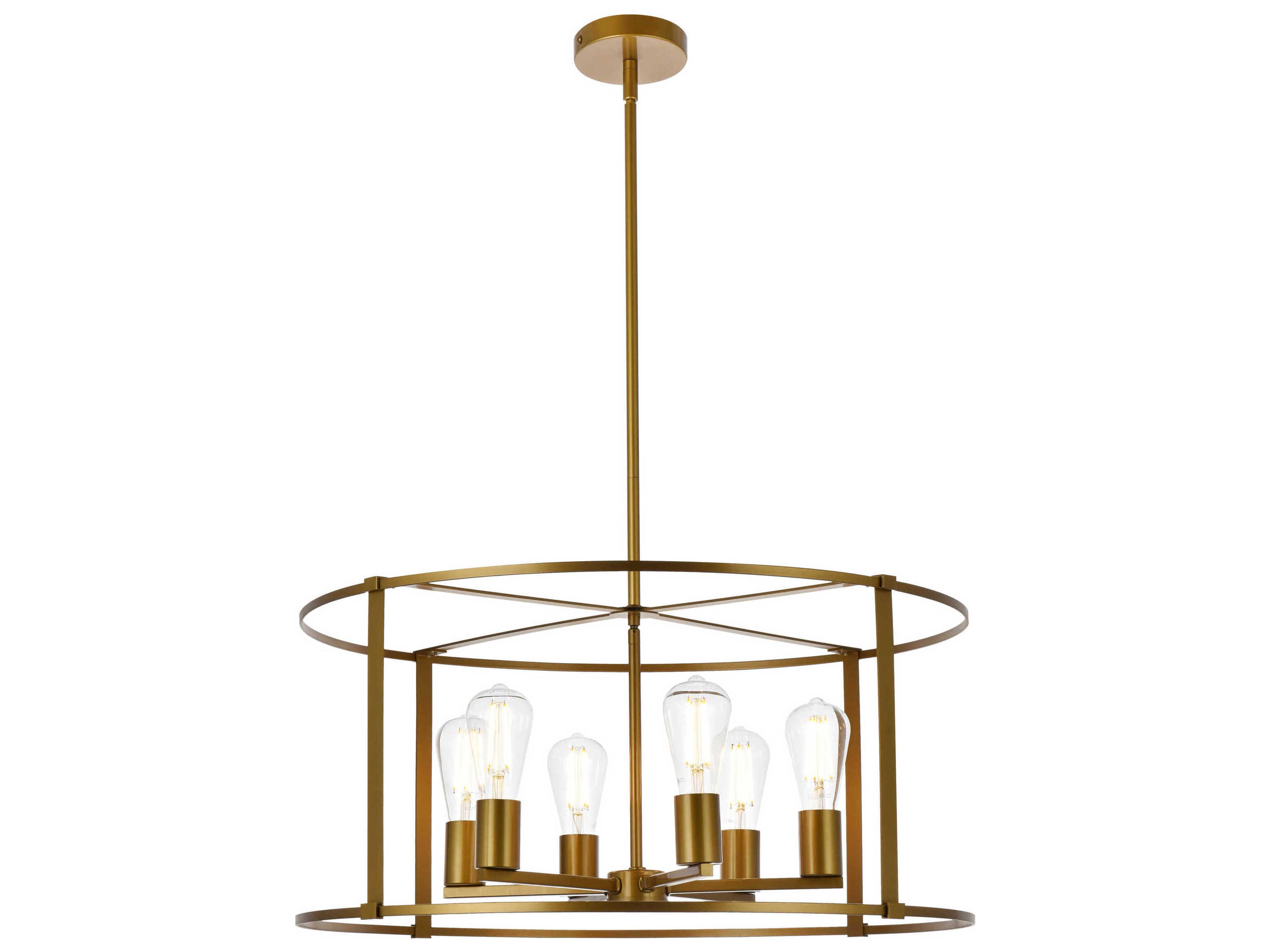 Agnys 6-Light Brass Chandelier