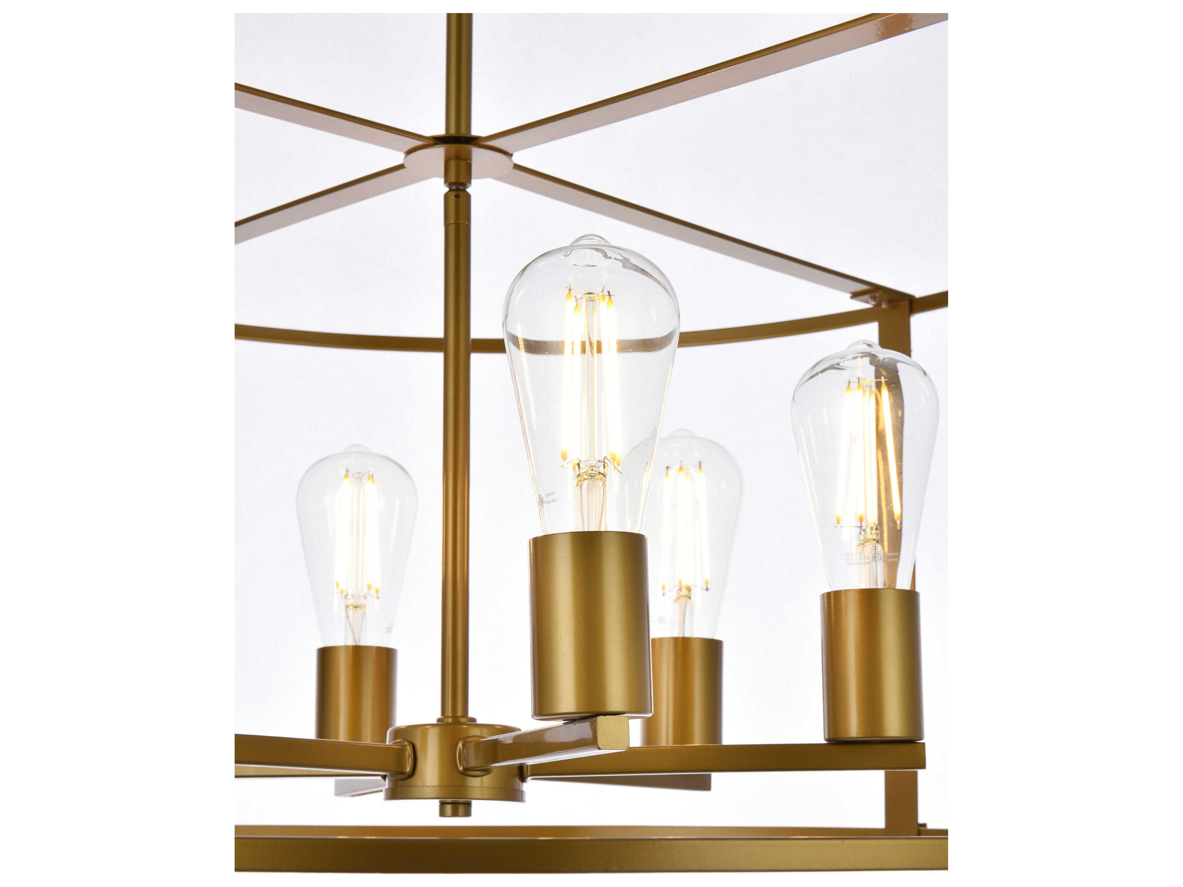 Elegant Lighting Agnys 6-Light Brass Chandelier
