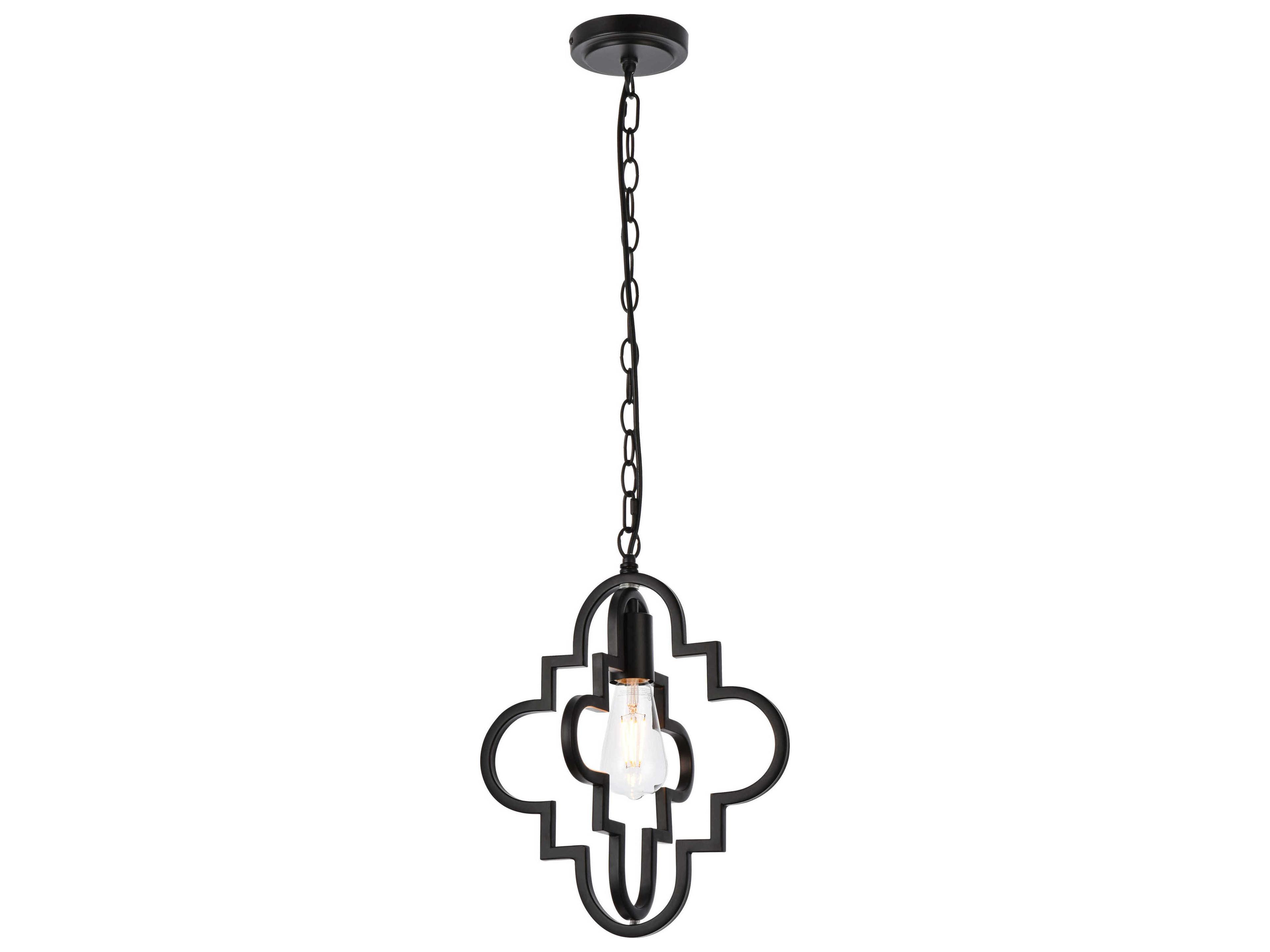 Sandara 1-Light Black Geometric Mini Pendant