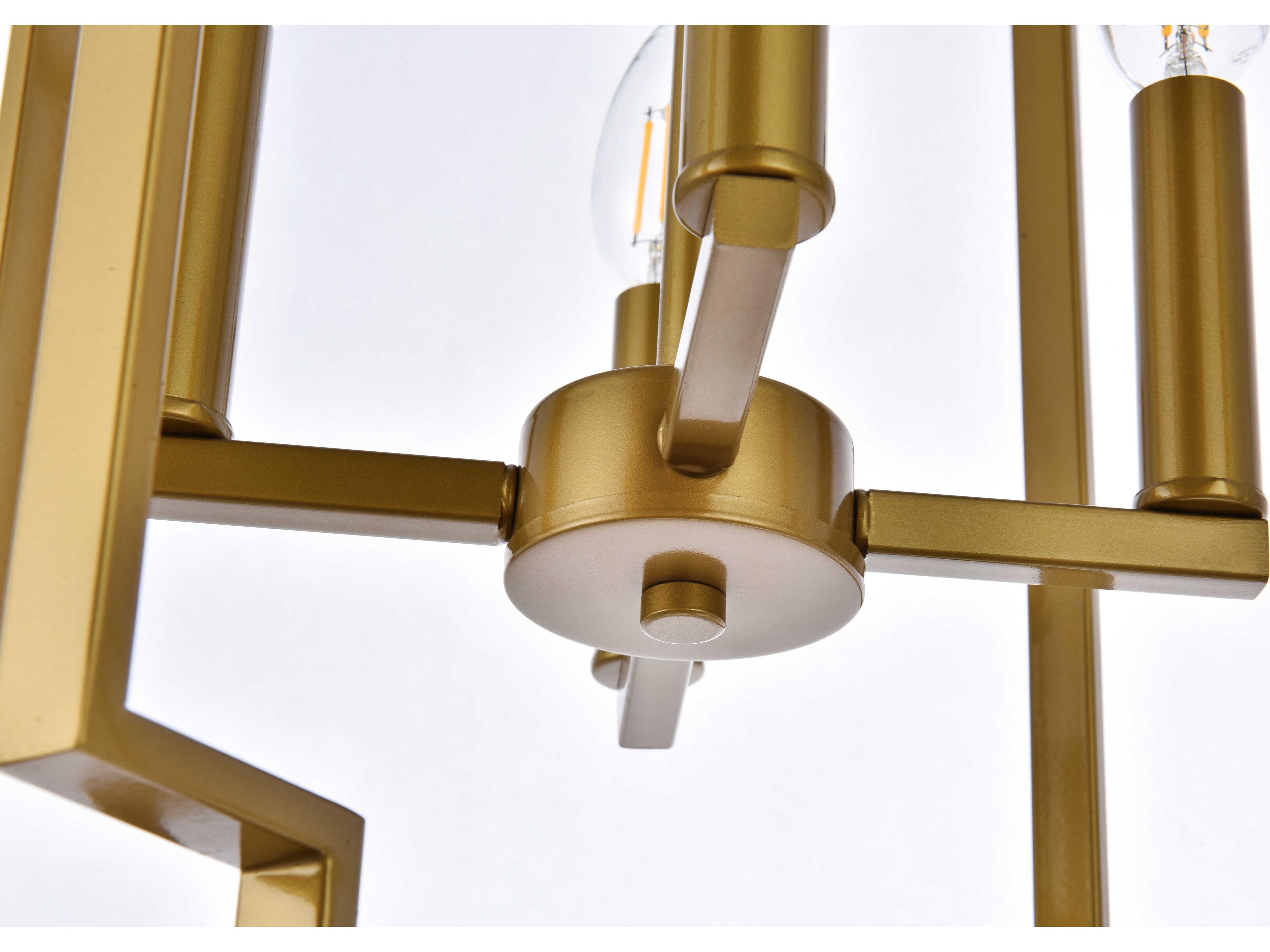 Elegant Lighting Rosenfeld 4-Light Brass Chandelier