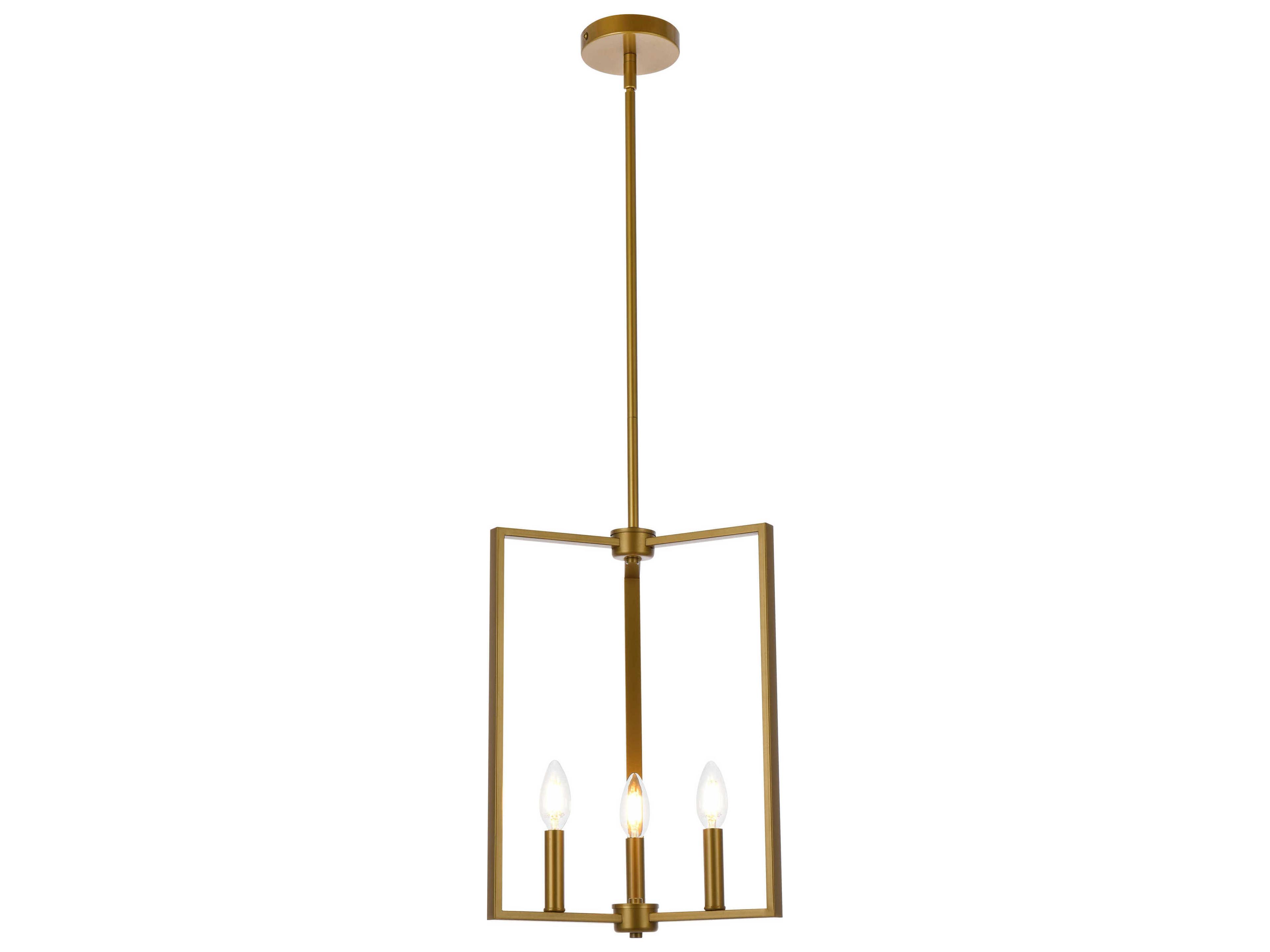 Vino 3-Light Brass Geometric Pendant