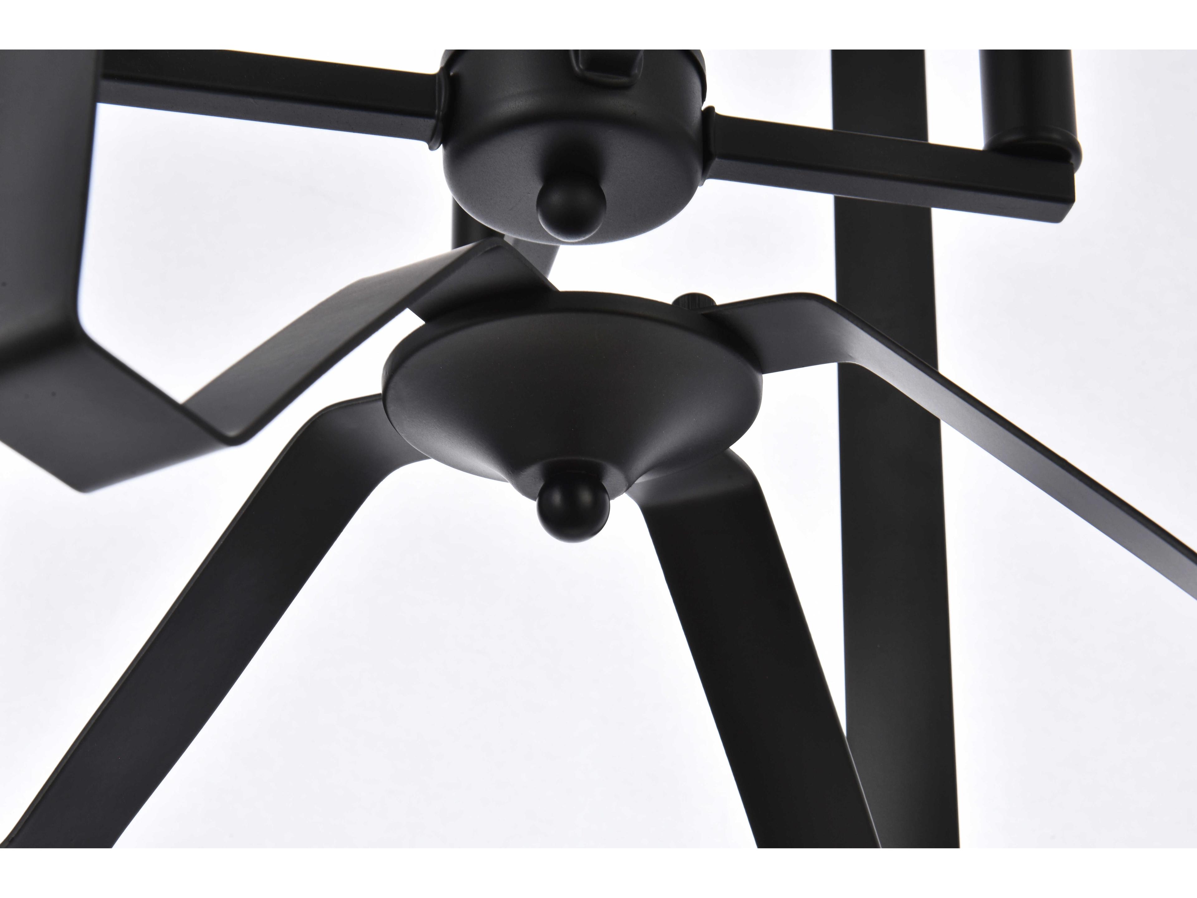 Elegant Lighting Hoffman 4-Light Black Chandelier