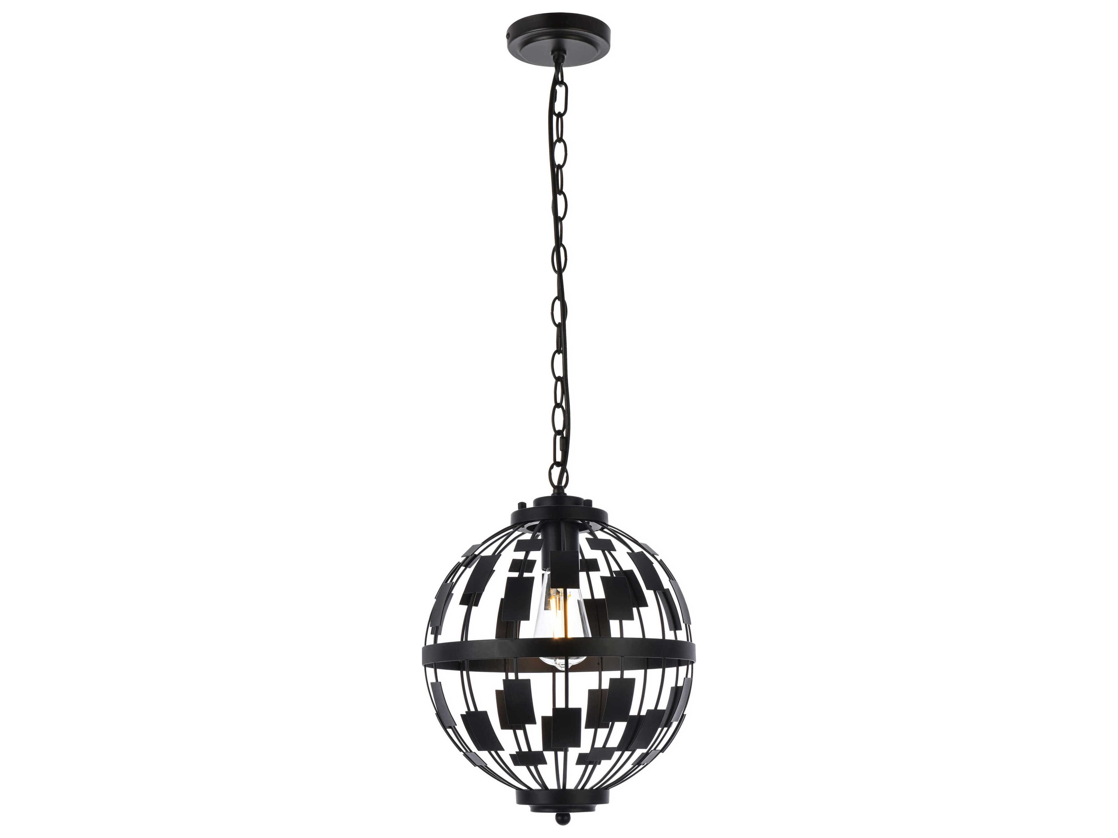 Levante 1-Light Black Globe Mini Pendant