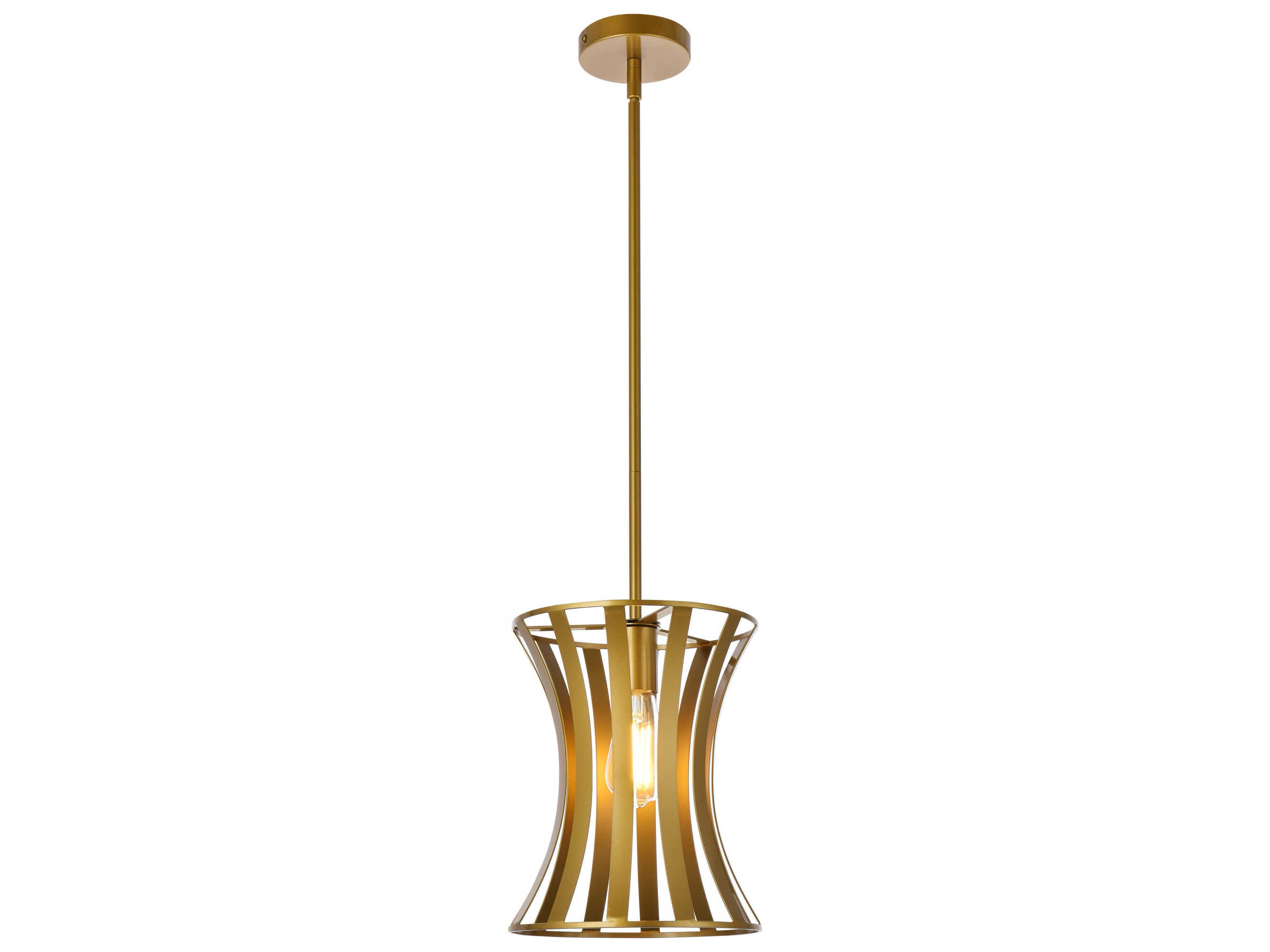 Lily 1-Light Brass Mini Pendant
