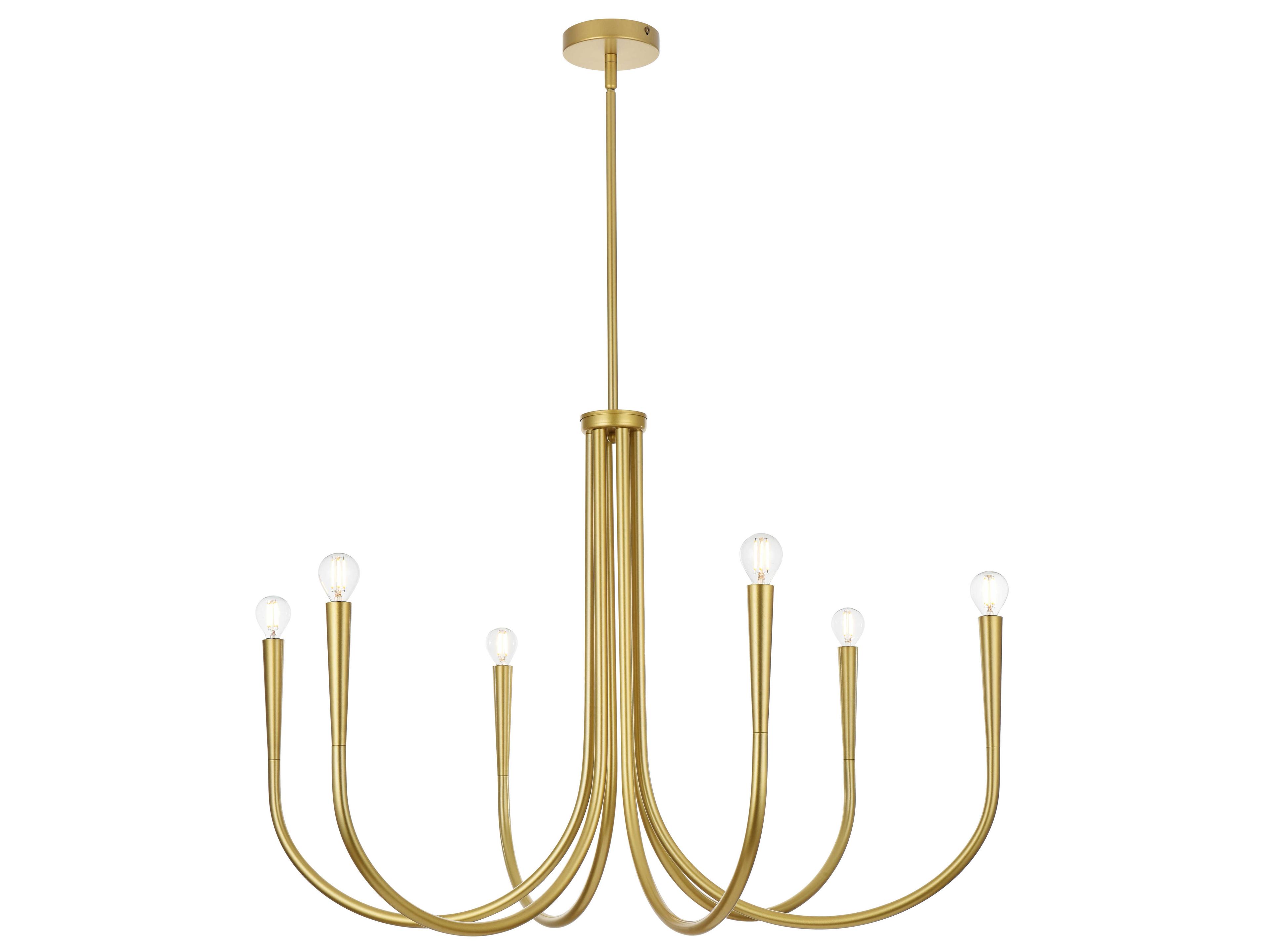 Layne 6-Light Brass Chandelier