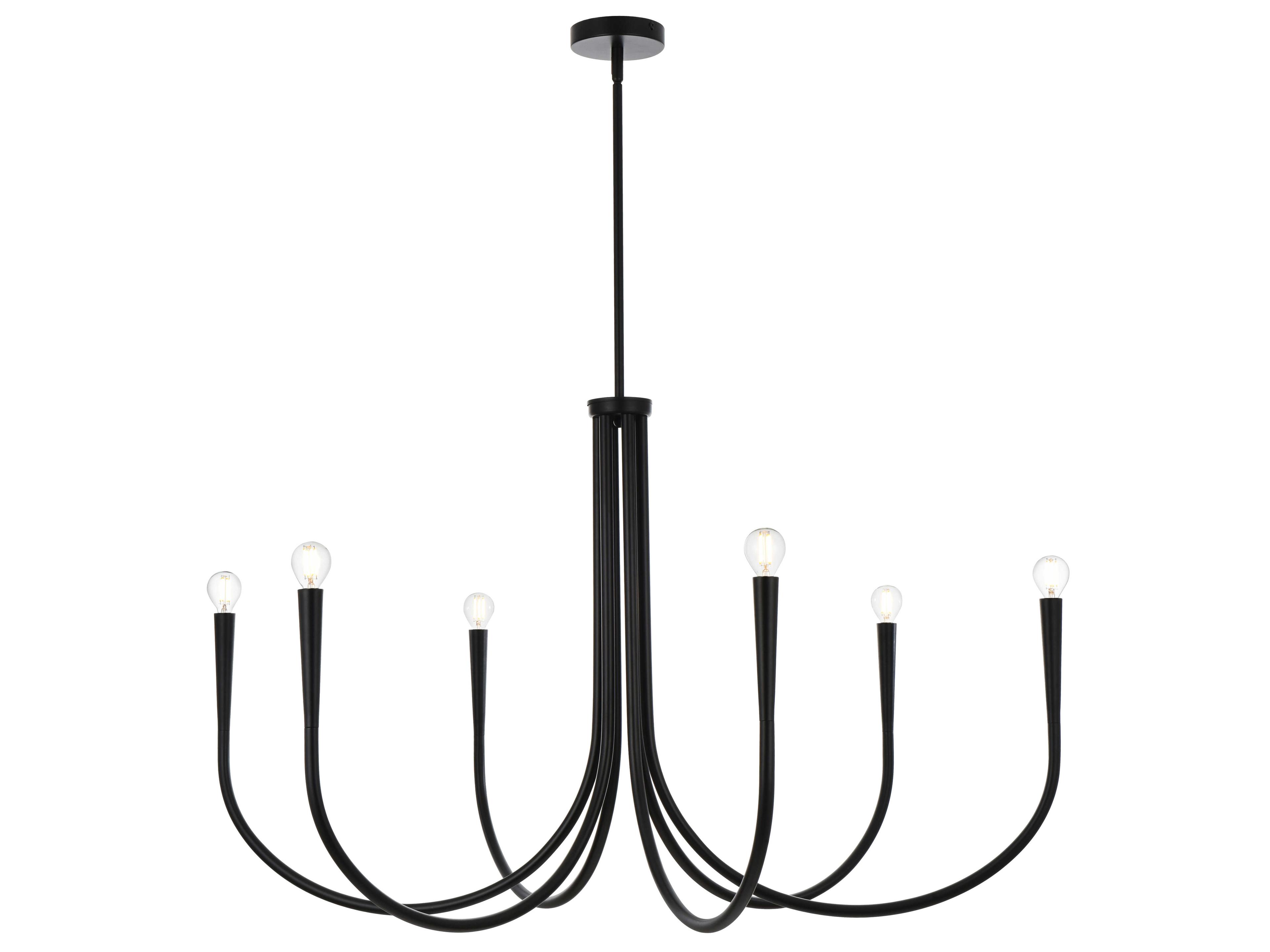 Layne 6-Light Black Chandelier