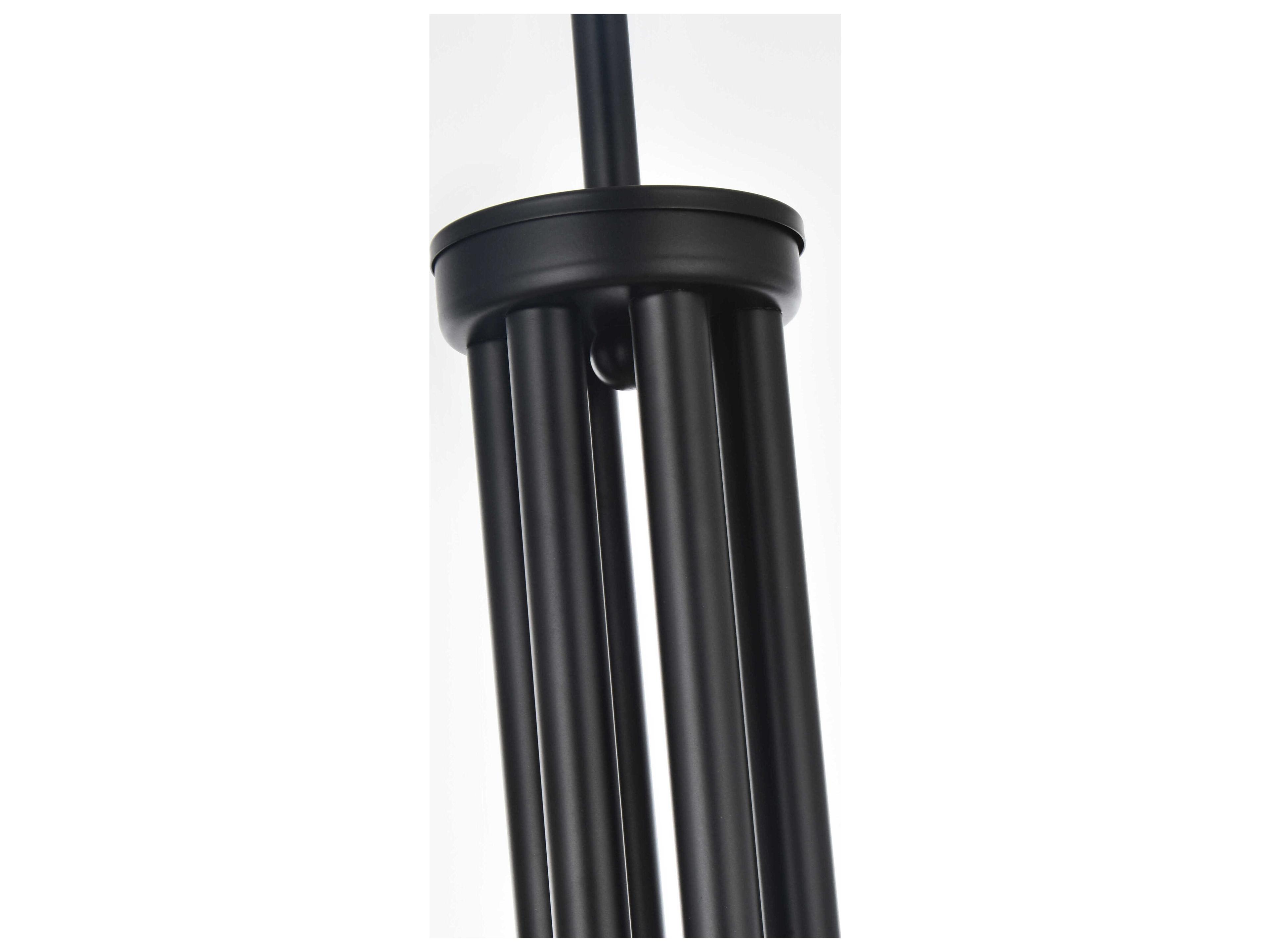 Elegant Lighting Layne 6-Light Black Chandelier