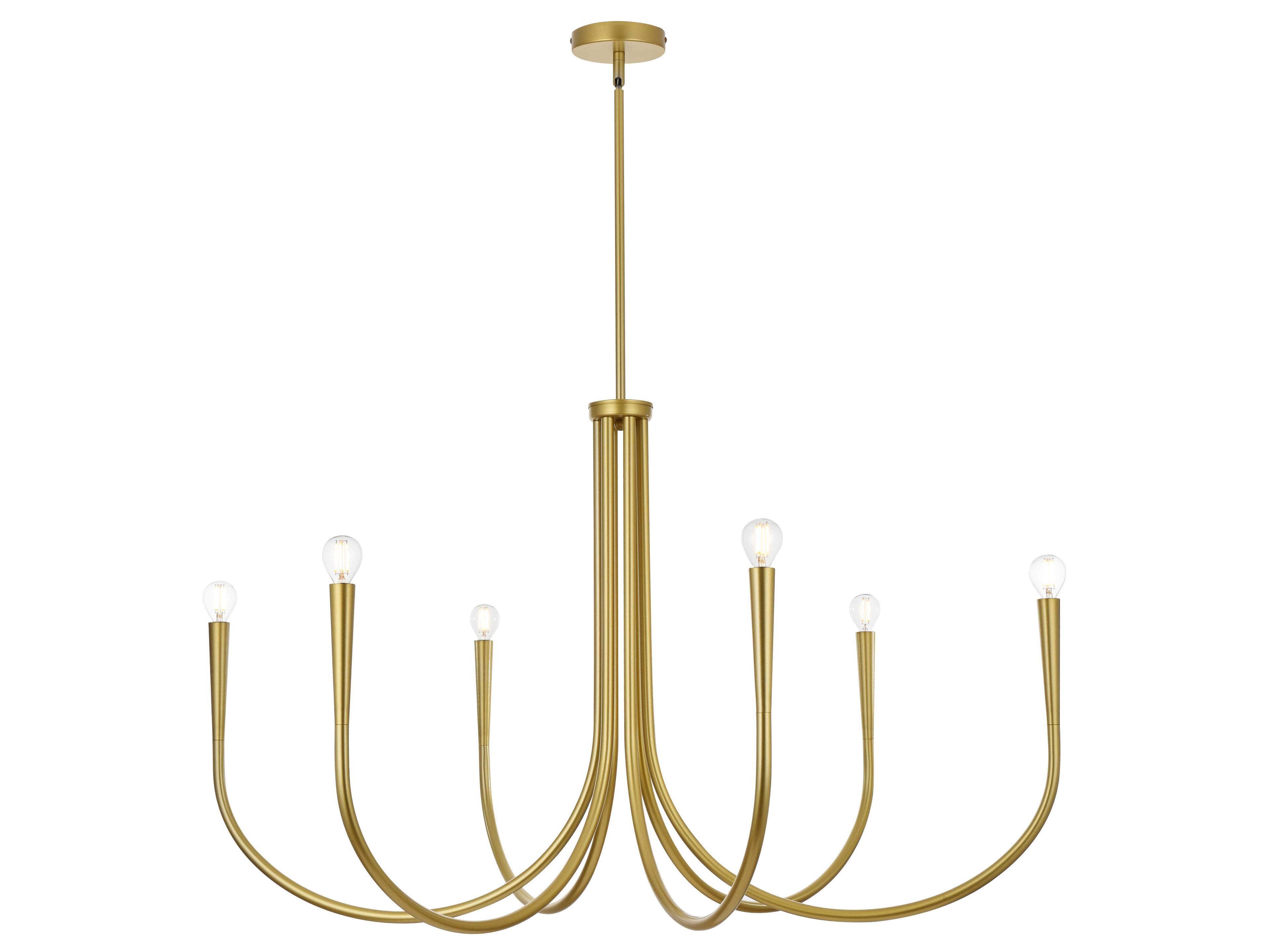 Layne 6-Light Brass Chandelier