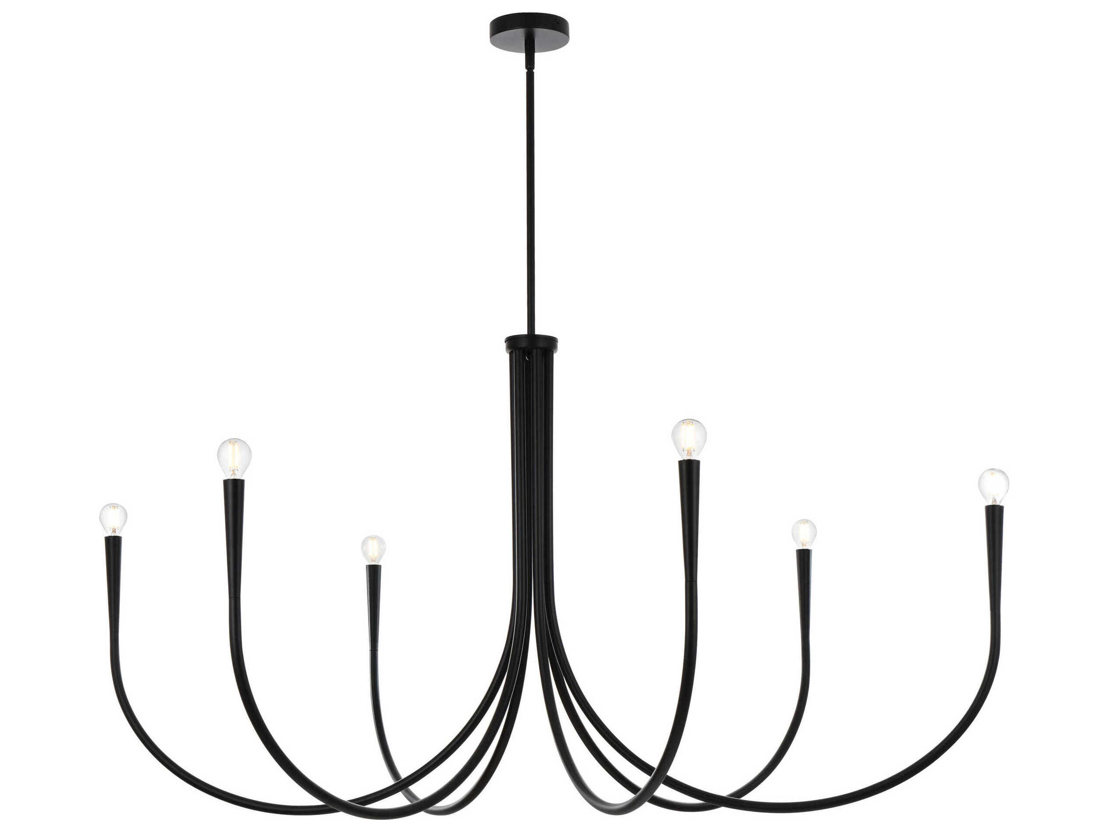Layne 6-Light Black Chandelier