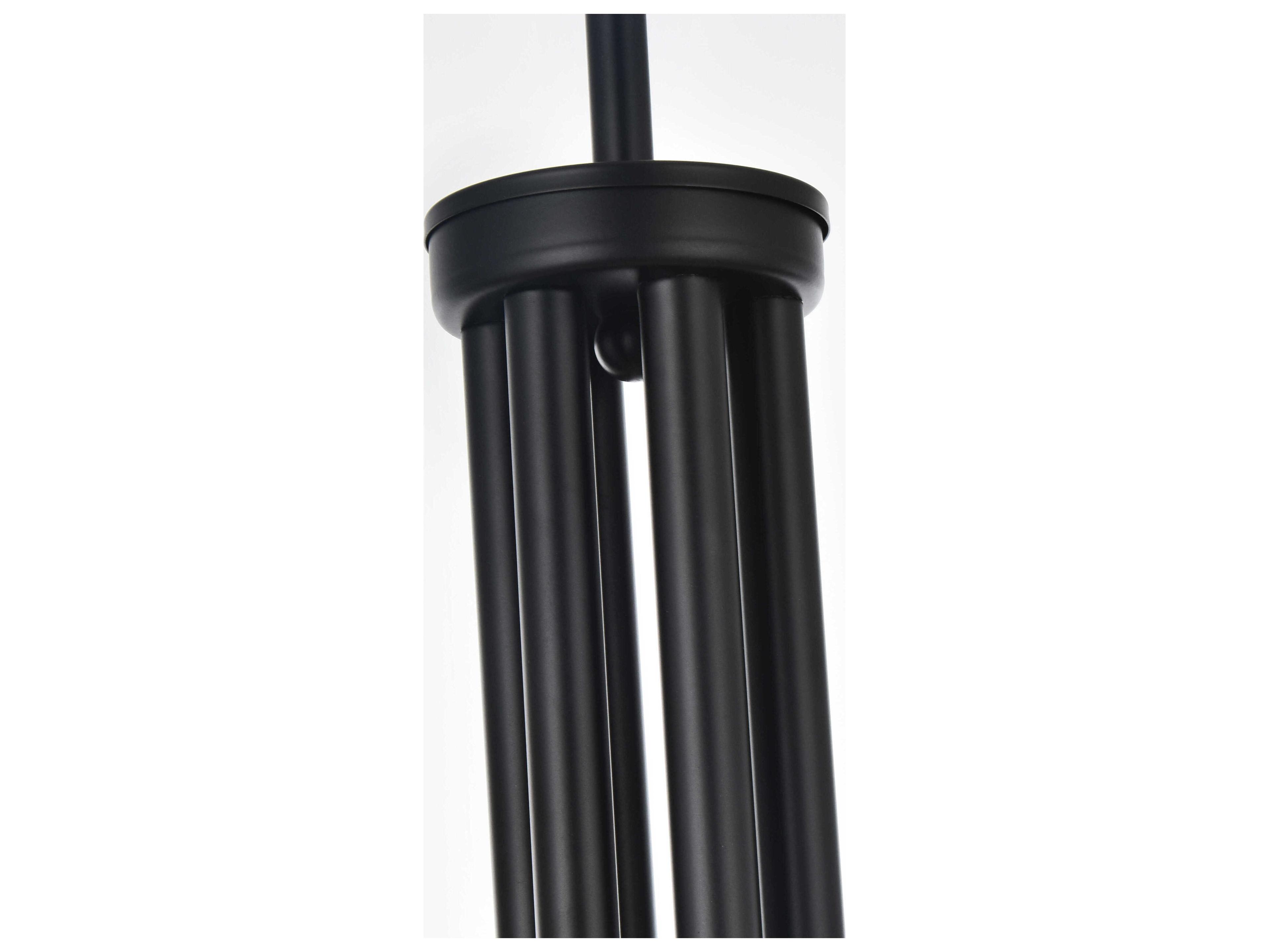 Elegant Lighting Layne 6-Light Black Chandelier