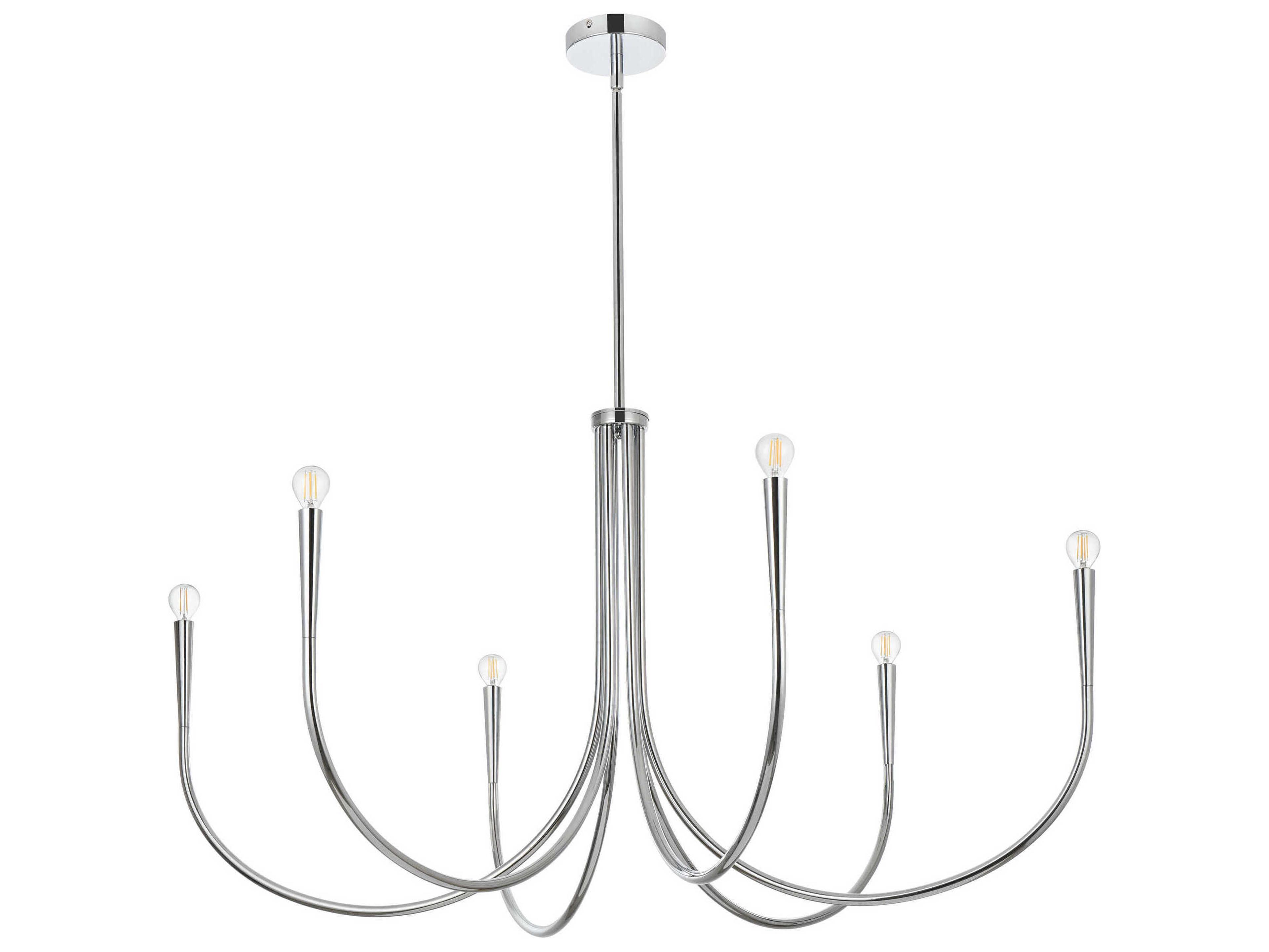 Elegant Lighting Layne 6-Light Chrome Chandelier