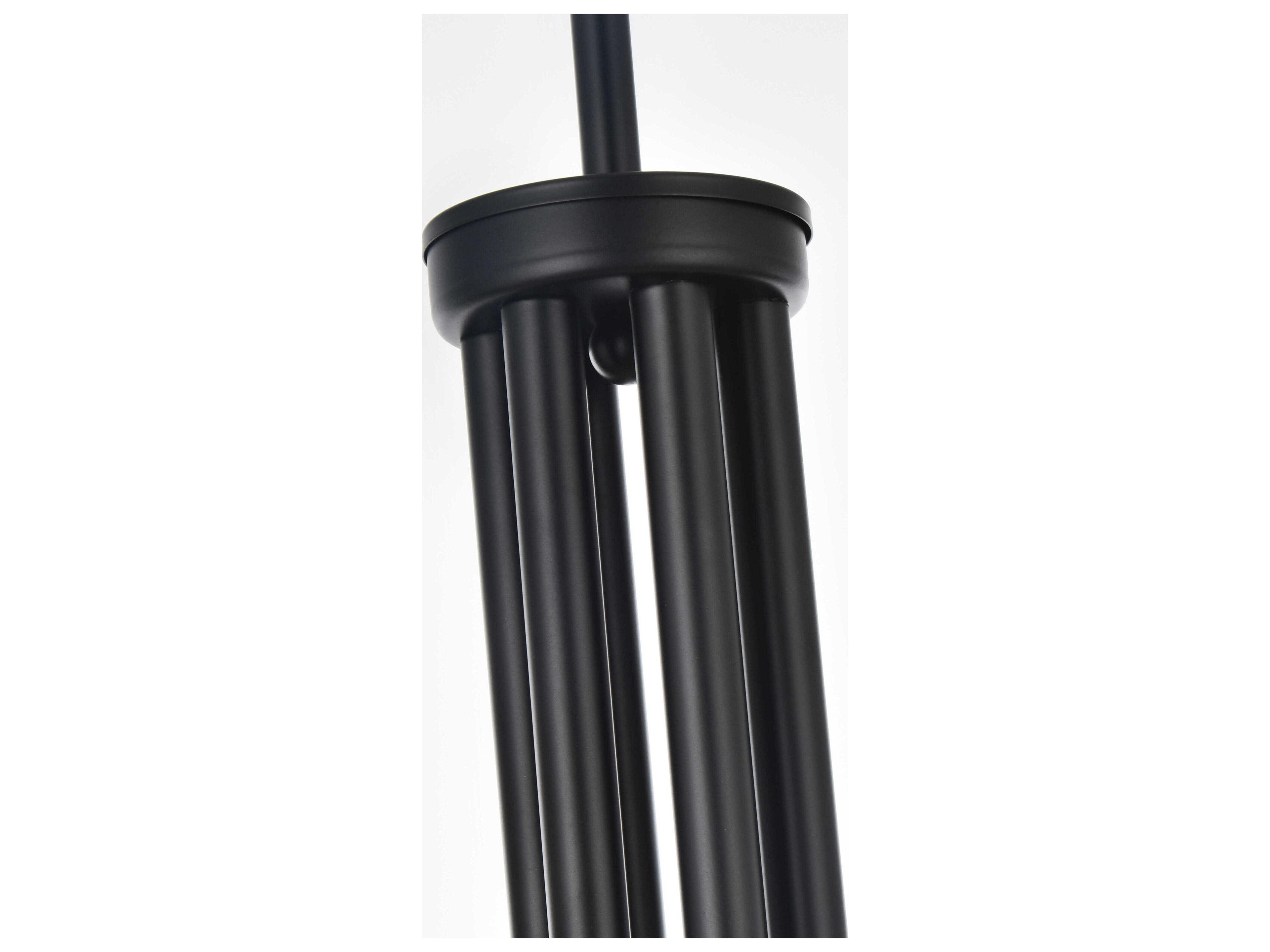 Elegant Lighting Layne 6-Light Black Chandelier