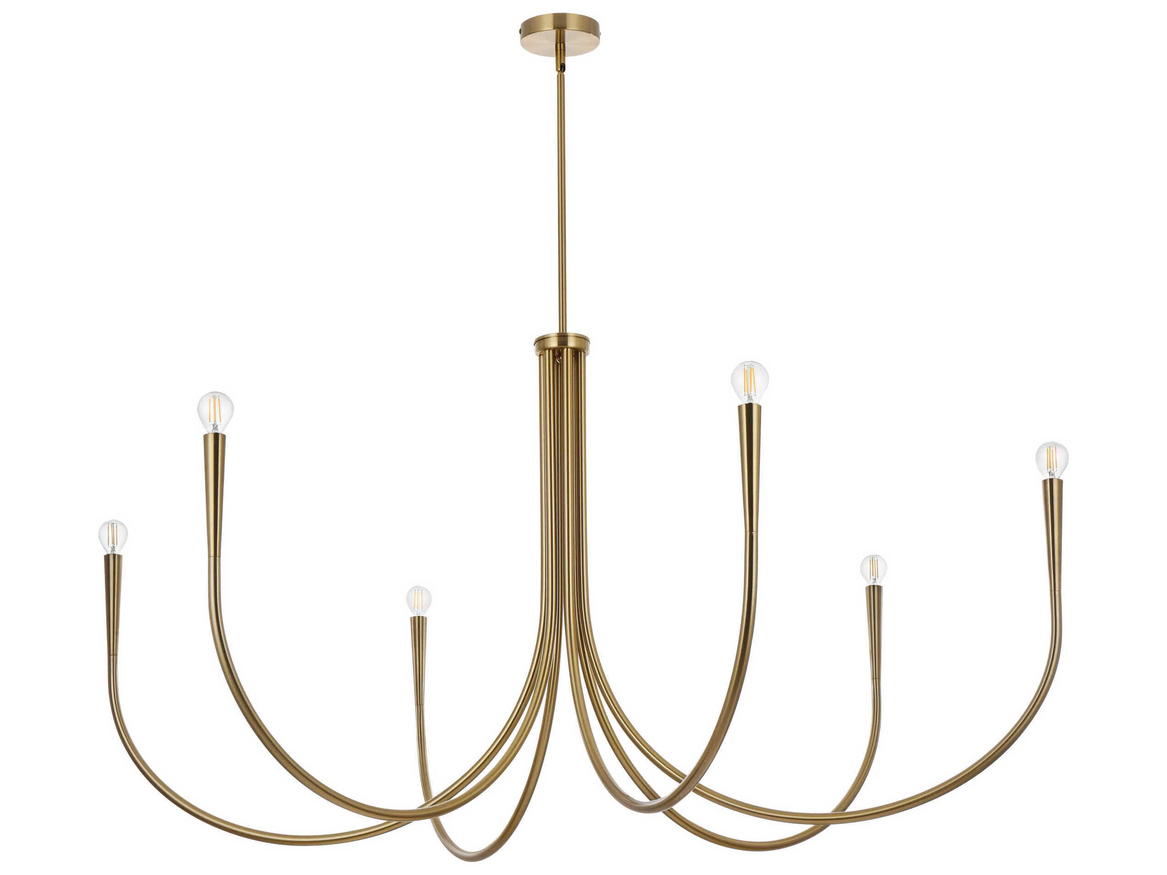 Elegant Lighting Layne 6-Light Gold Chandelier