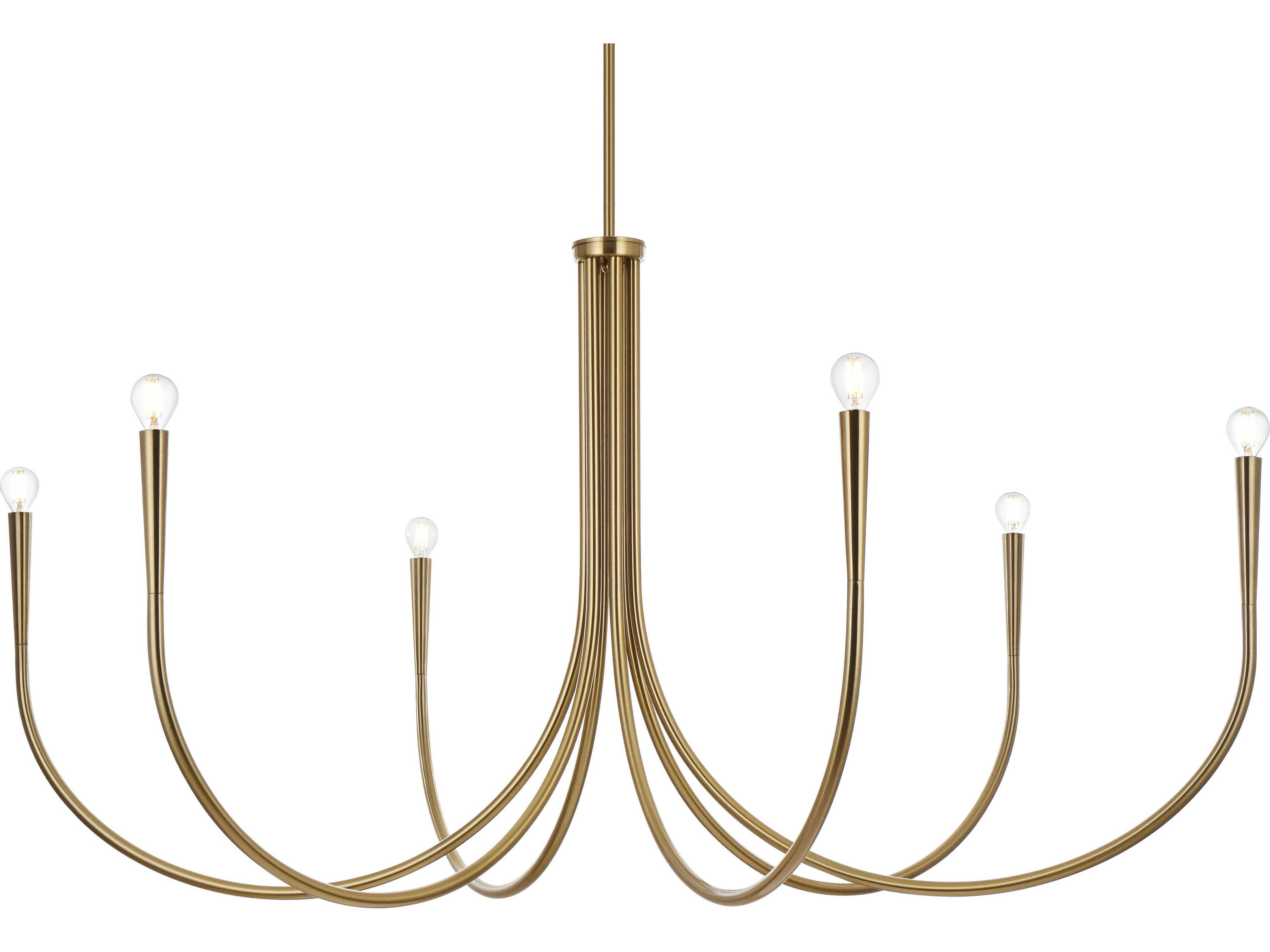 Elegant Lighting Layne 6-Light Gold Chandelier