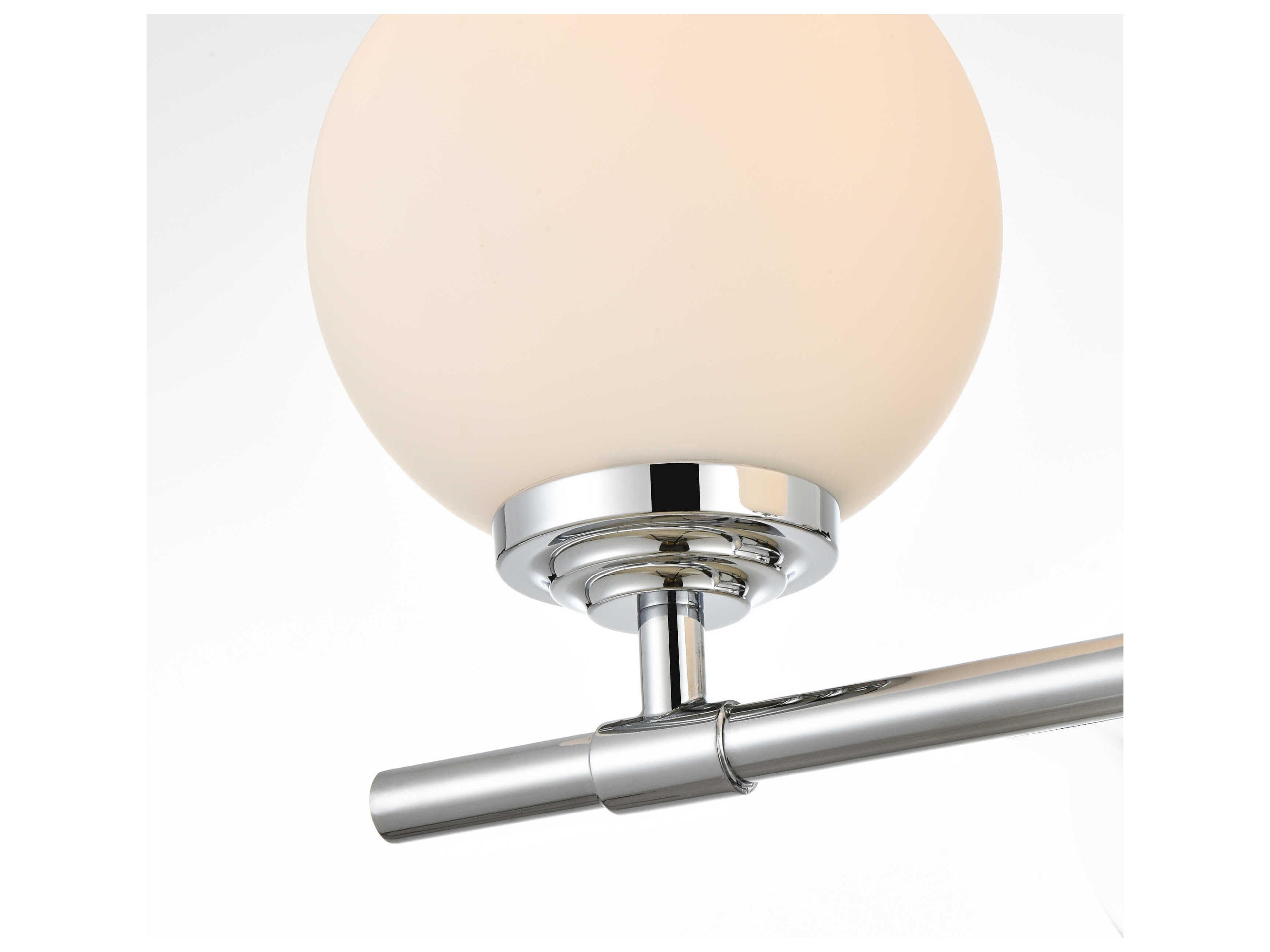 Elegant Lighting Ansley 3-Light Chrome Glass Vanity Light