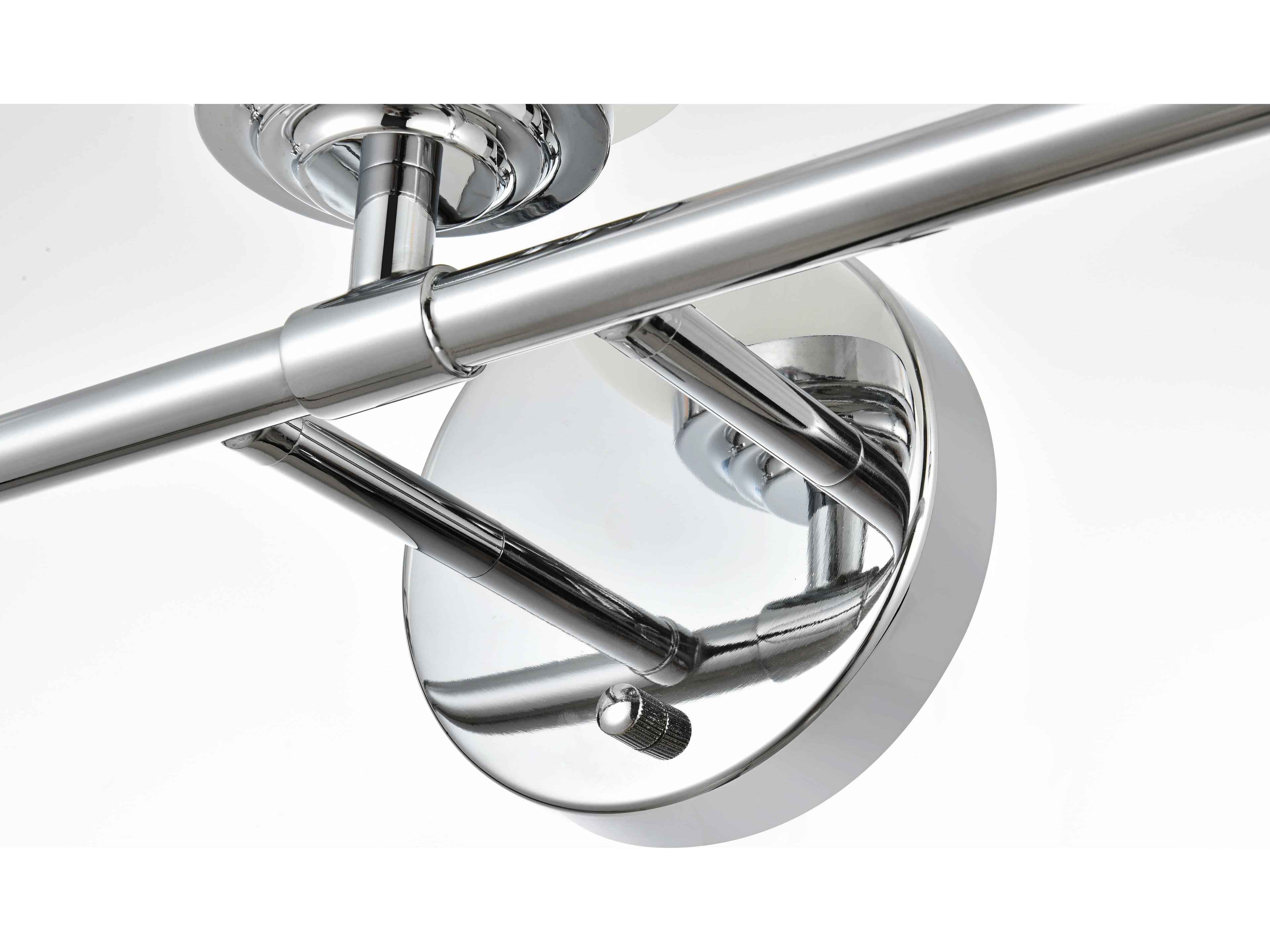 Elegant Lighting Ansley 3-Light Chrome Glass Vanity Light