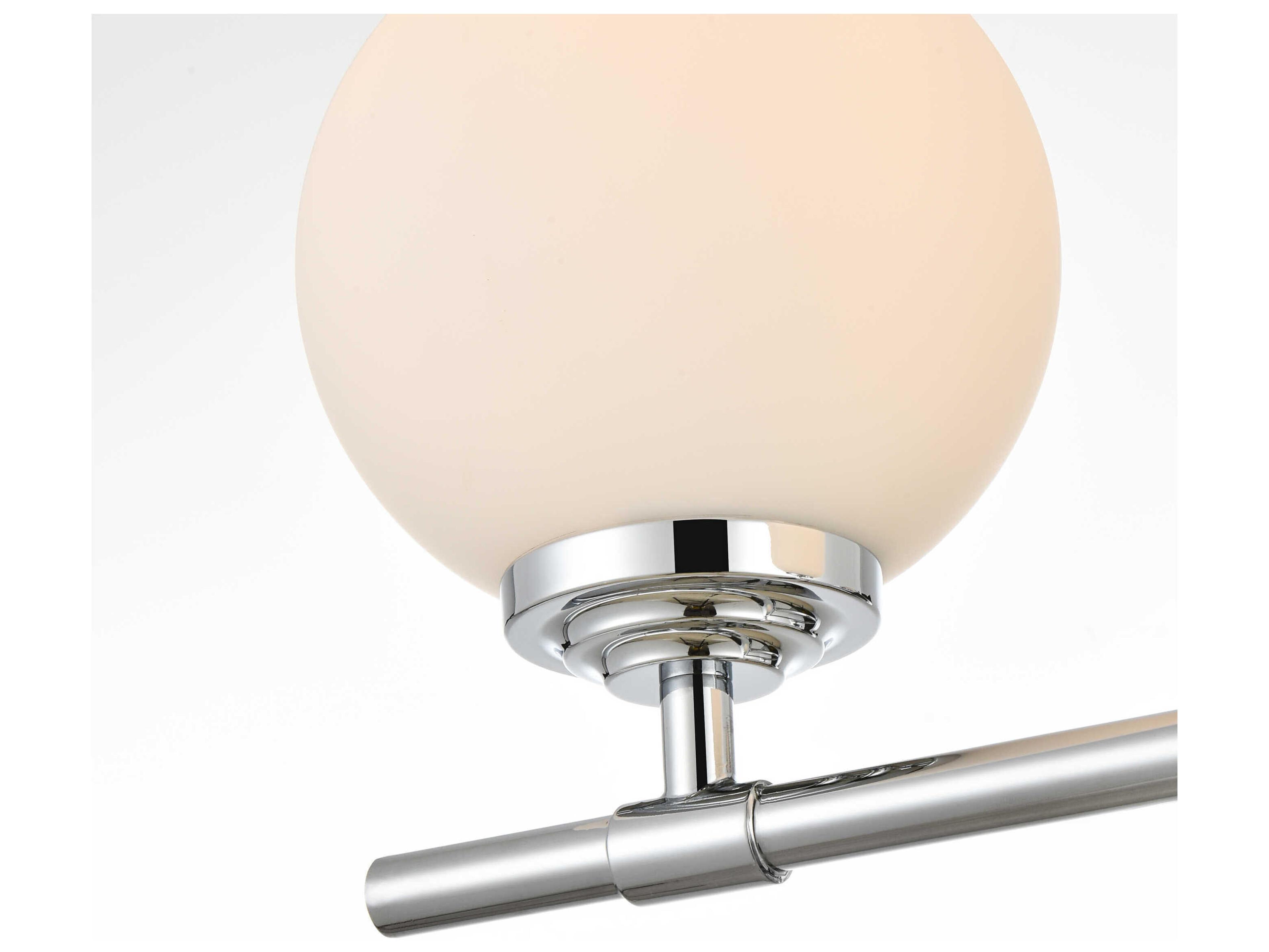 Elegant Lighting Ansley 4-Light Chrome Glass Vanity Light