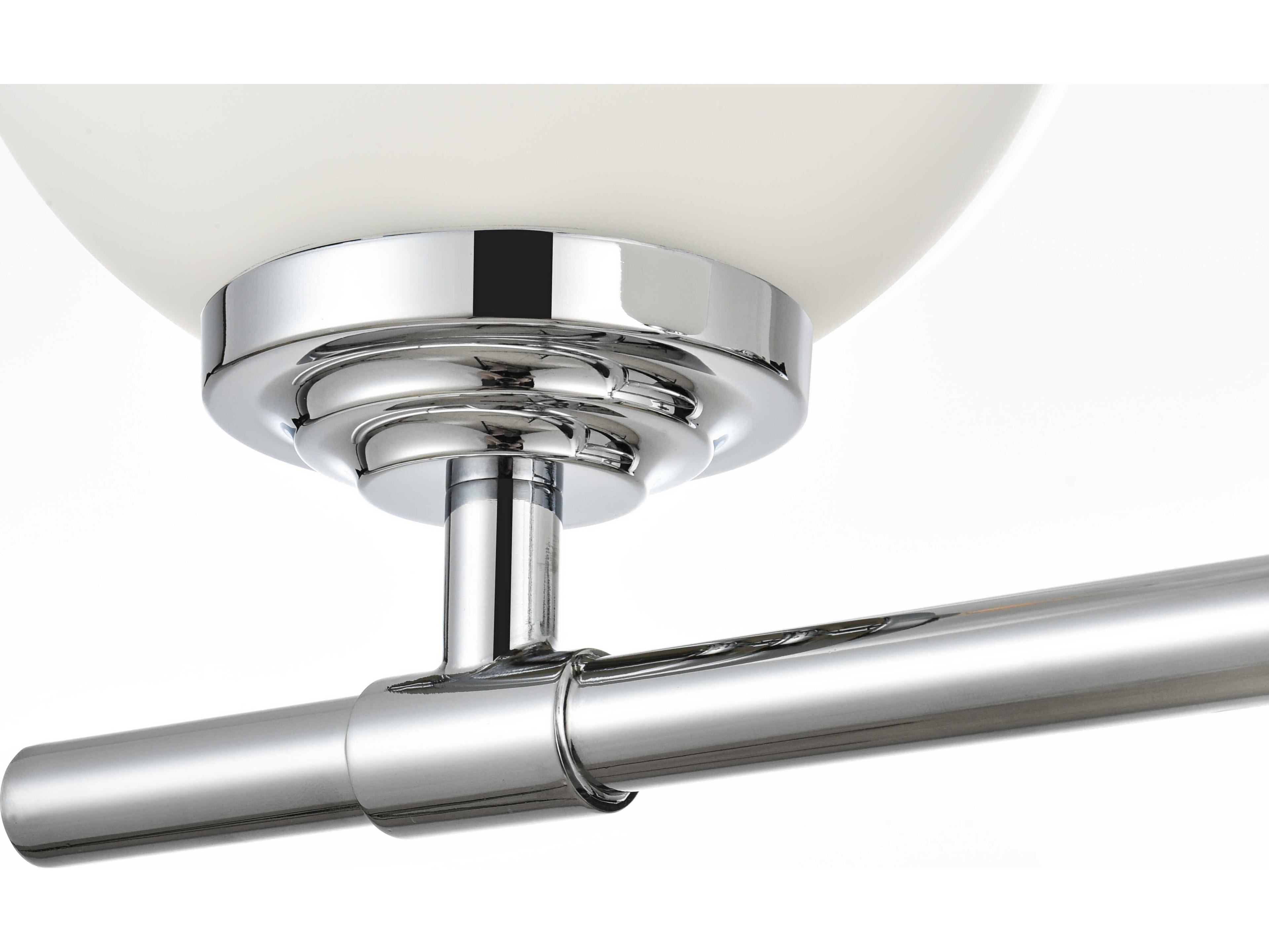 Elegant Lighting Ansley 4-Light Chrome Glass Vanity Light