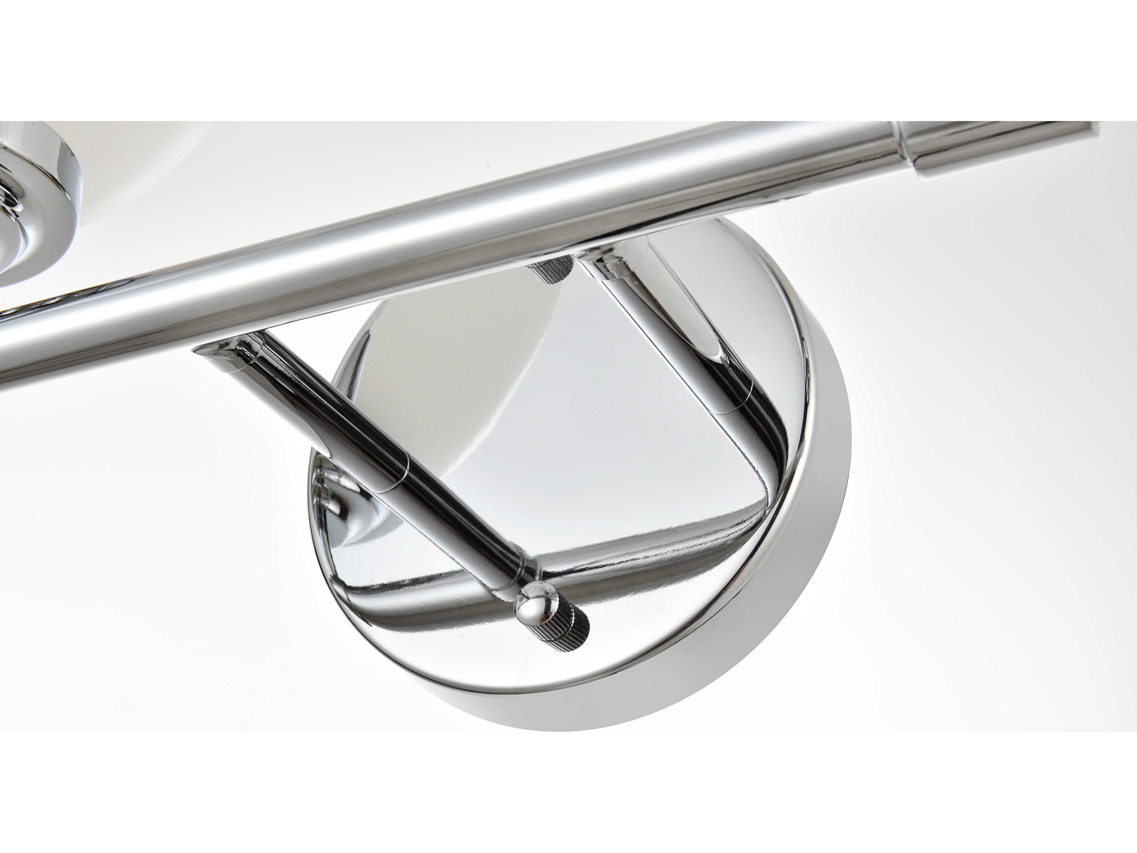 Elegant Lighting Ansley 4-Light Chrome Glass Vanity Light