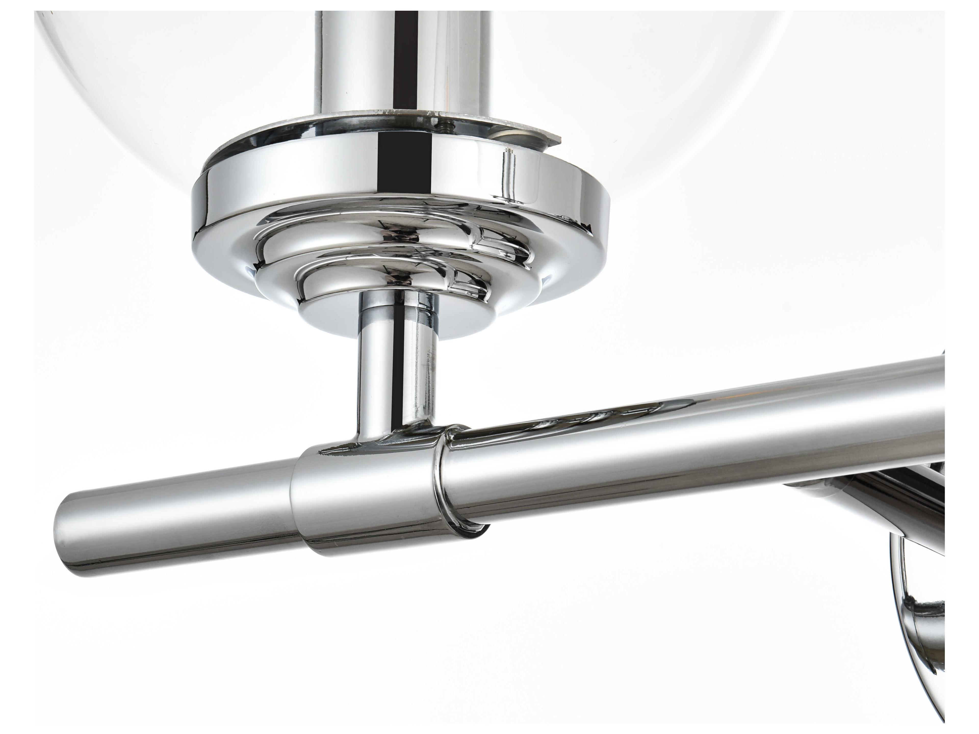 Elegant Lighting Ingrid 2-Light Chrome Glass Vanity Light