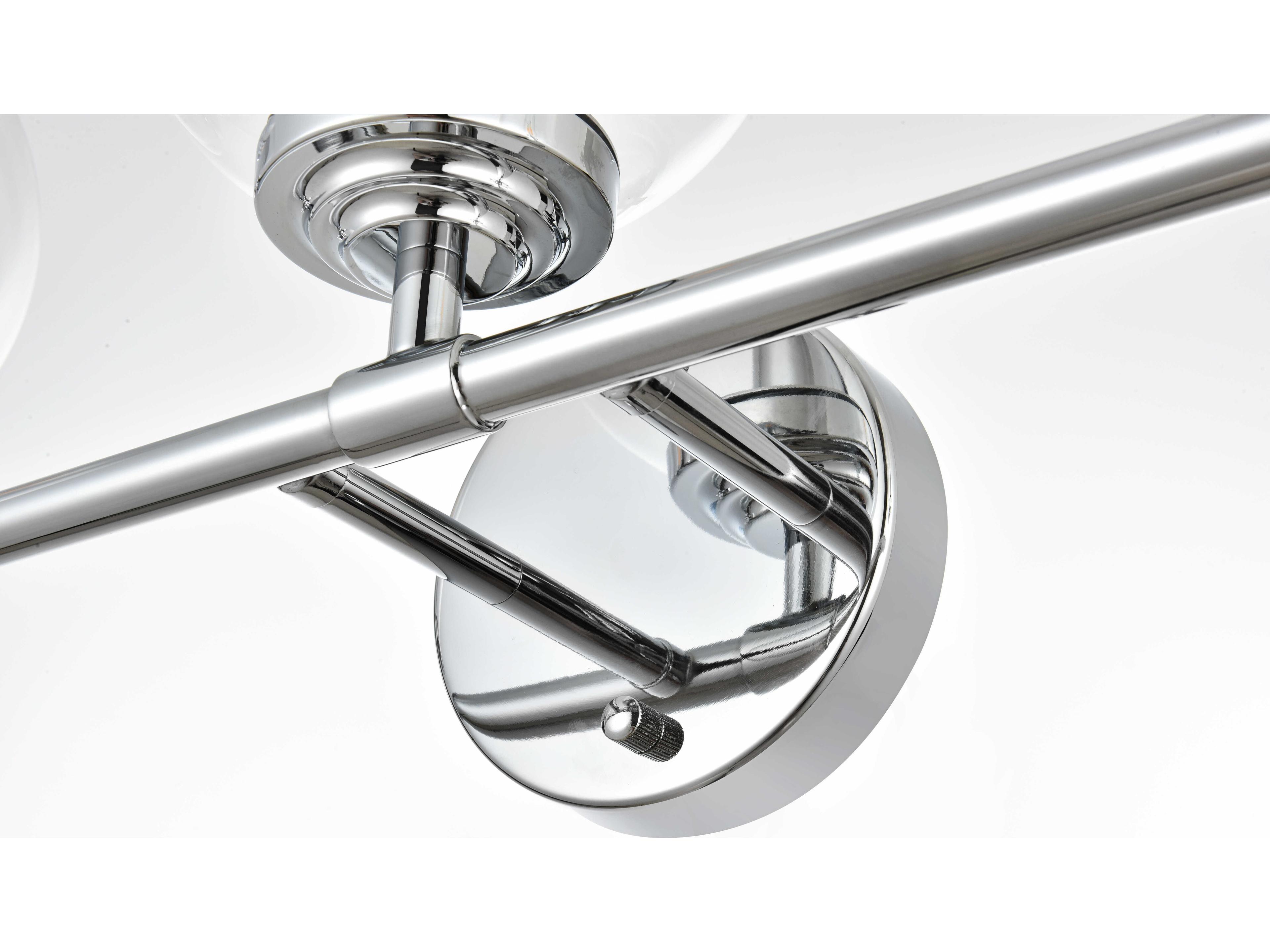 Elegant Lighting Ingrid 3-Light Chrome Glass Vanity Light