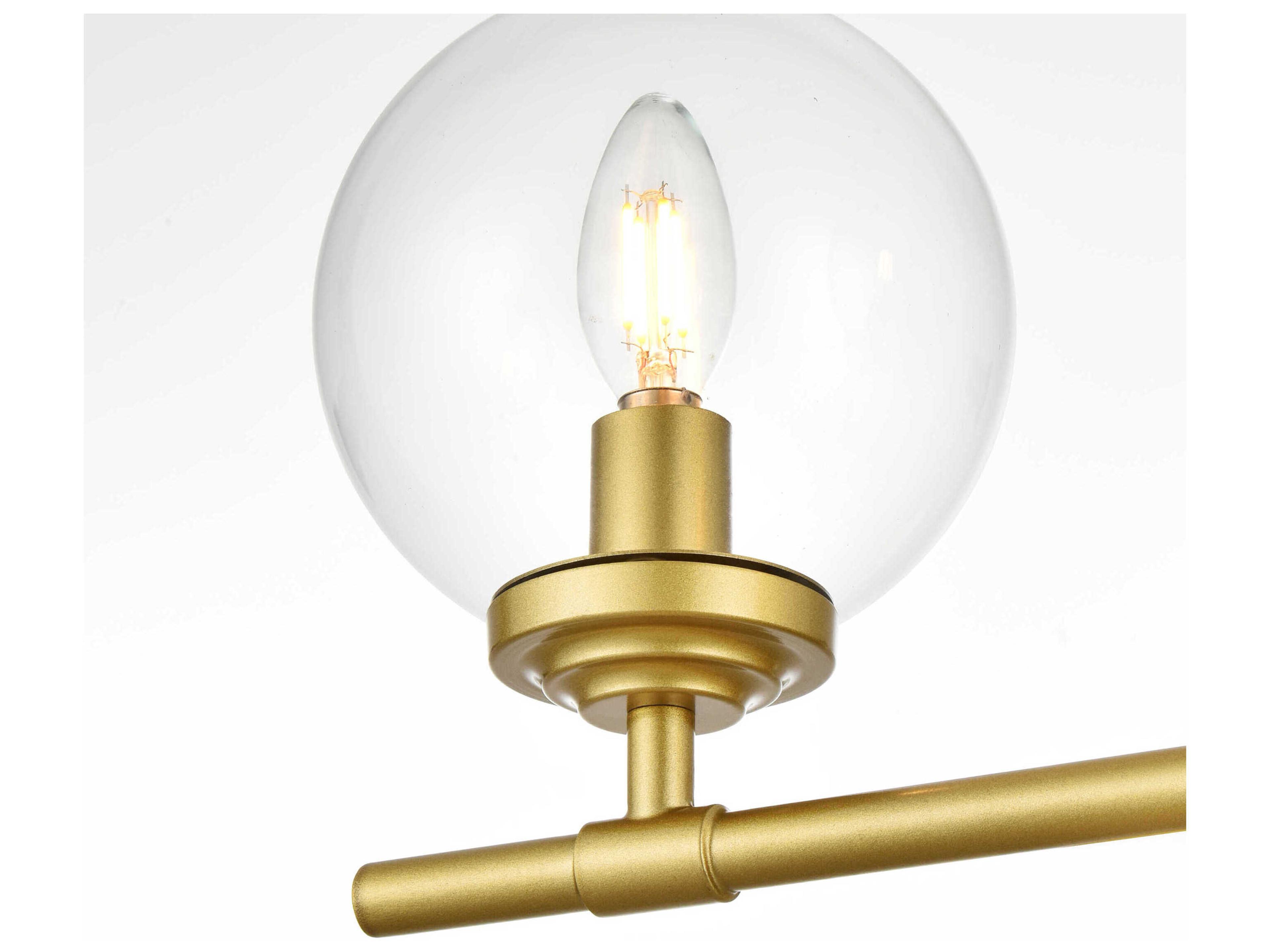 Elegant Lighting Ingrid 4-Light Brass Glass Vanity Light