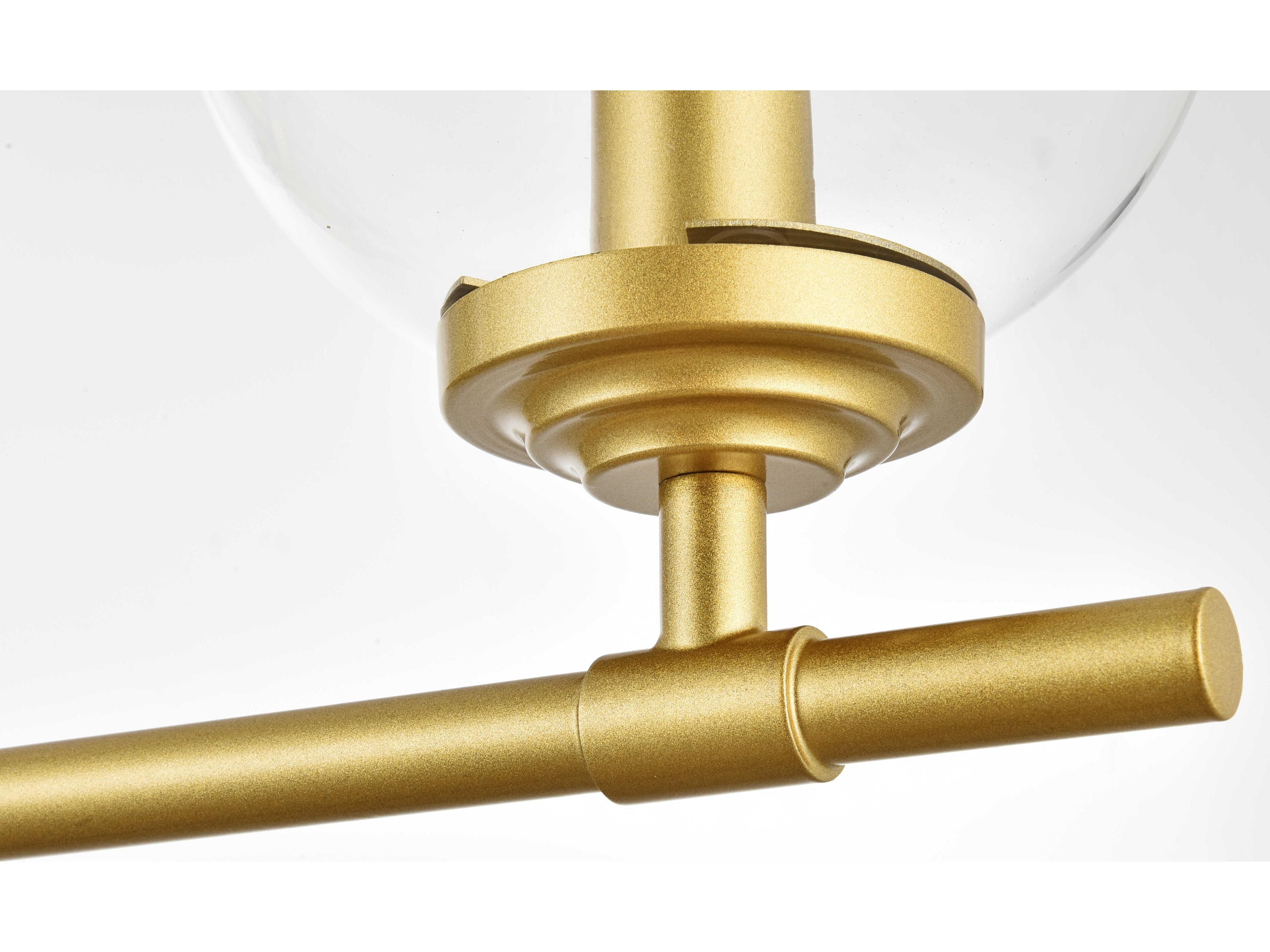 Elegant Lighting Ingrid 4-Light Brass Glass Vanity Light