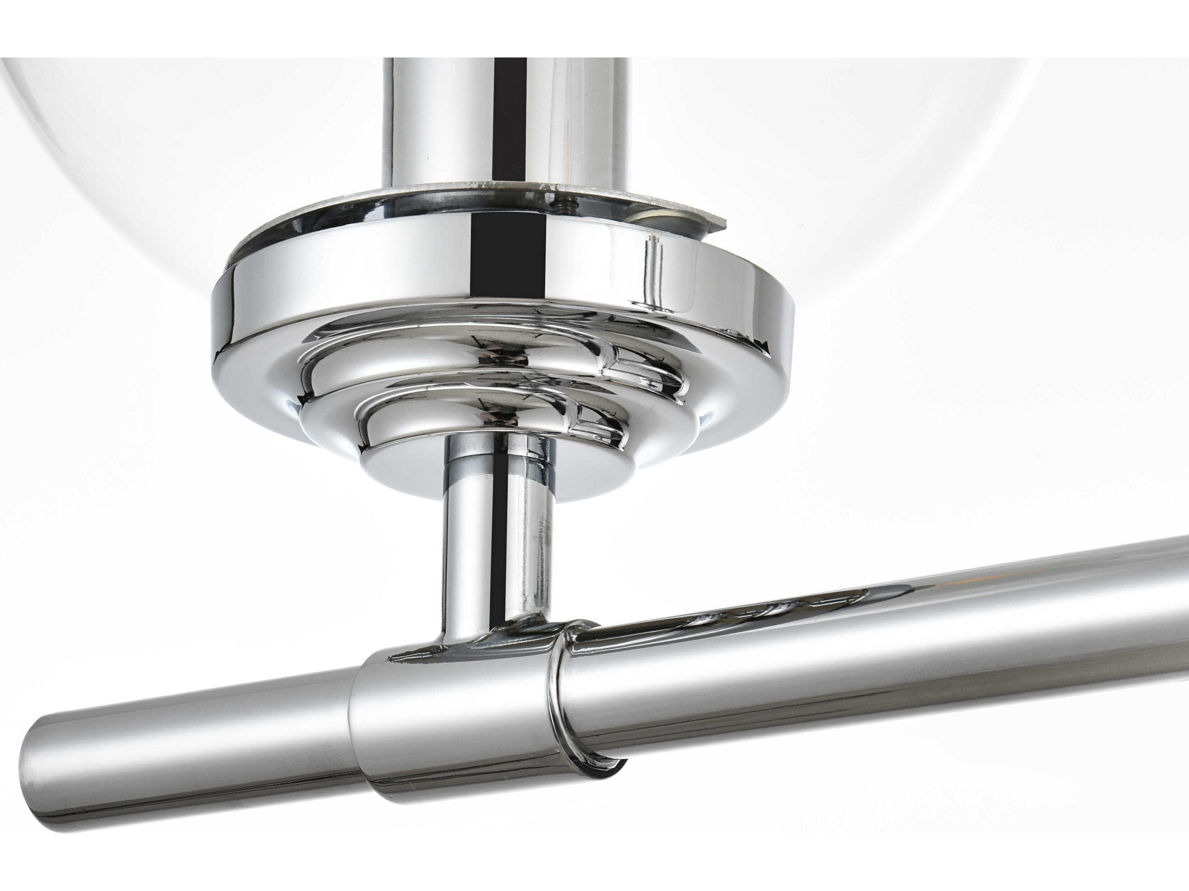 Elegant Lighting Ingrid 4-Light Chrome Glass Vanity Light