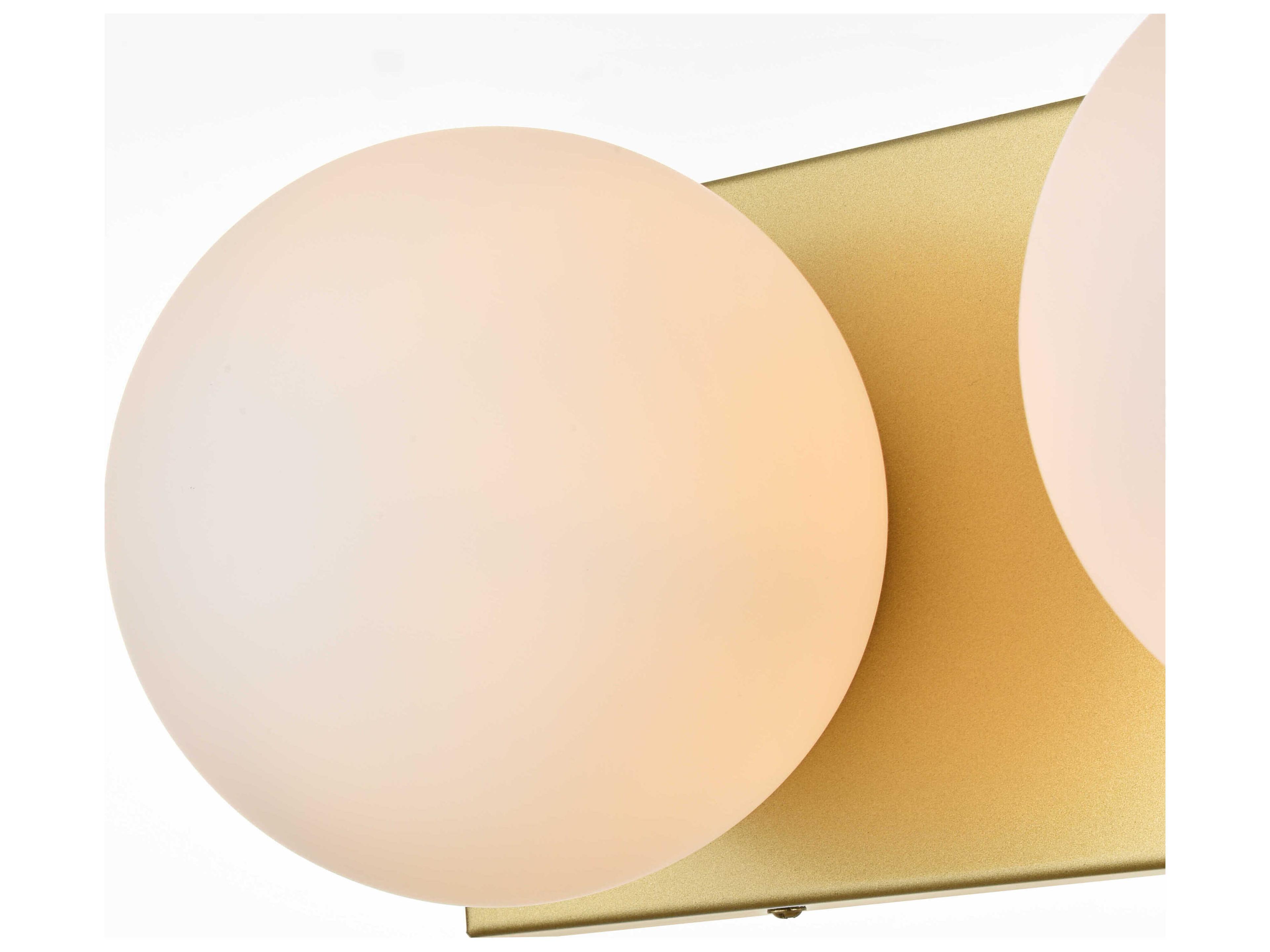 Elegant Lighting Jaylin 2-Light Brass Glass Vanity Light