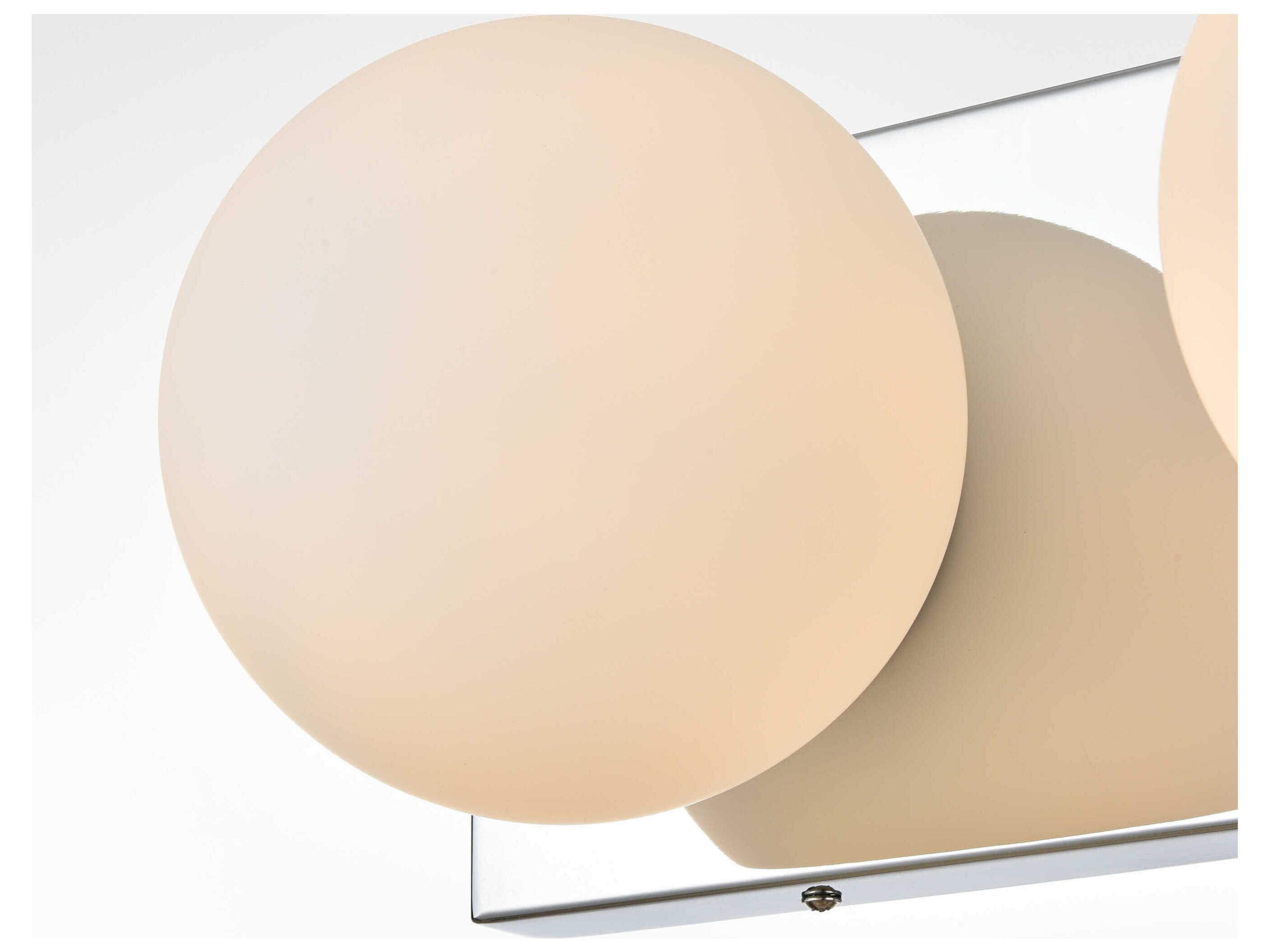 Elegant Lighting Jaylin 2-Light Chrome Glass Vanity Light