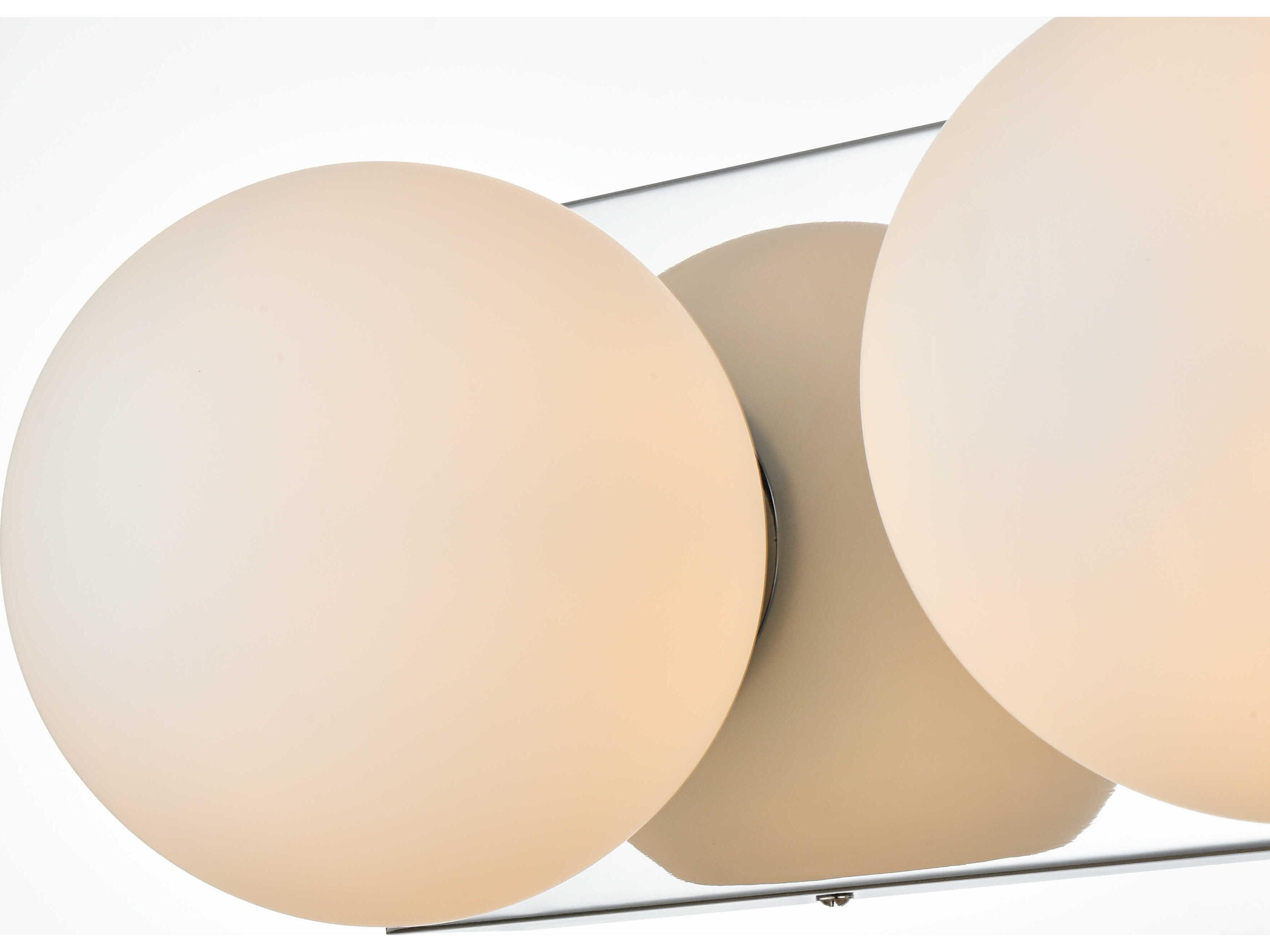 Elegant Lighting Jaylin 3-Light Chrome Glass Vanity Light