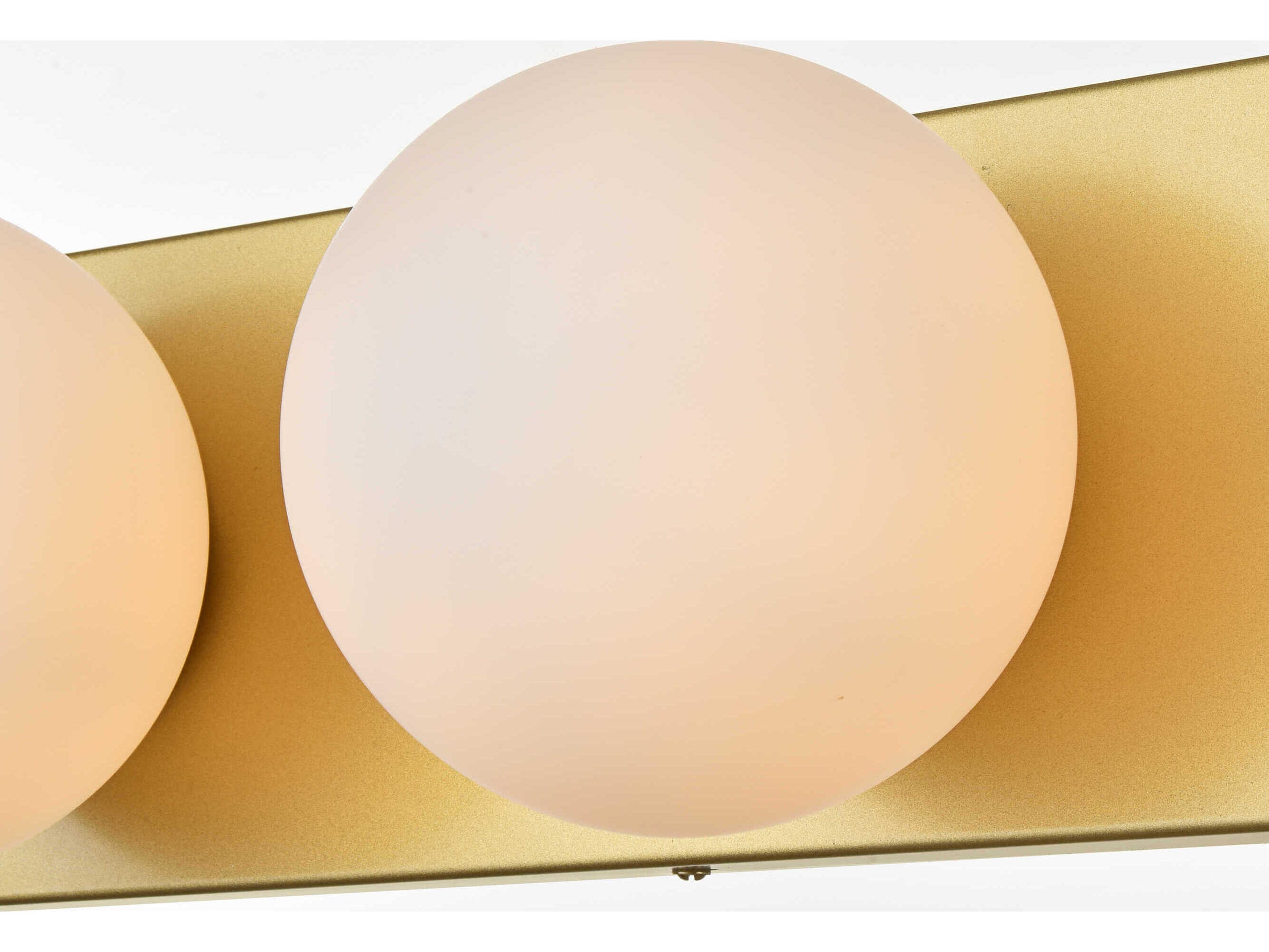 Elegant Lighting Jaylin 4-Light Brass Glass Vanity Light