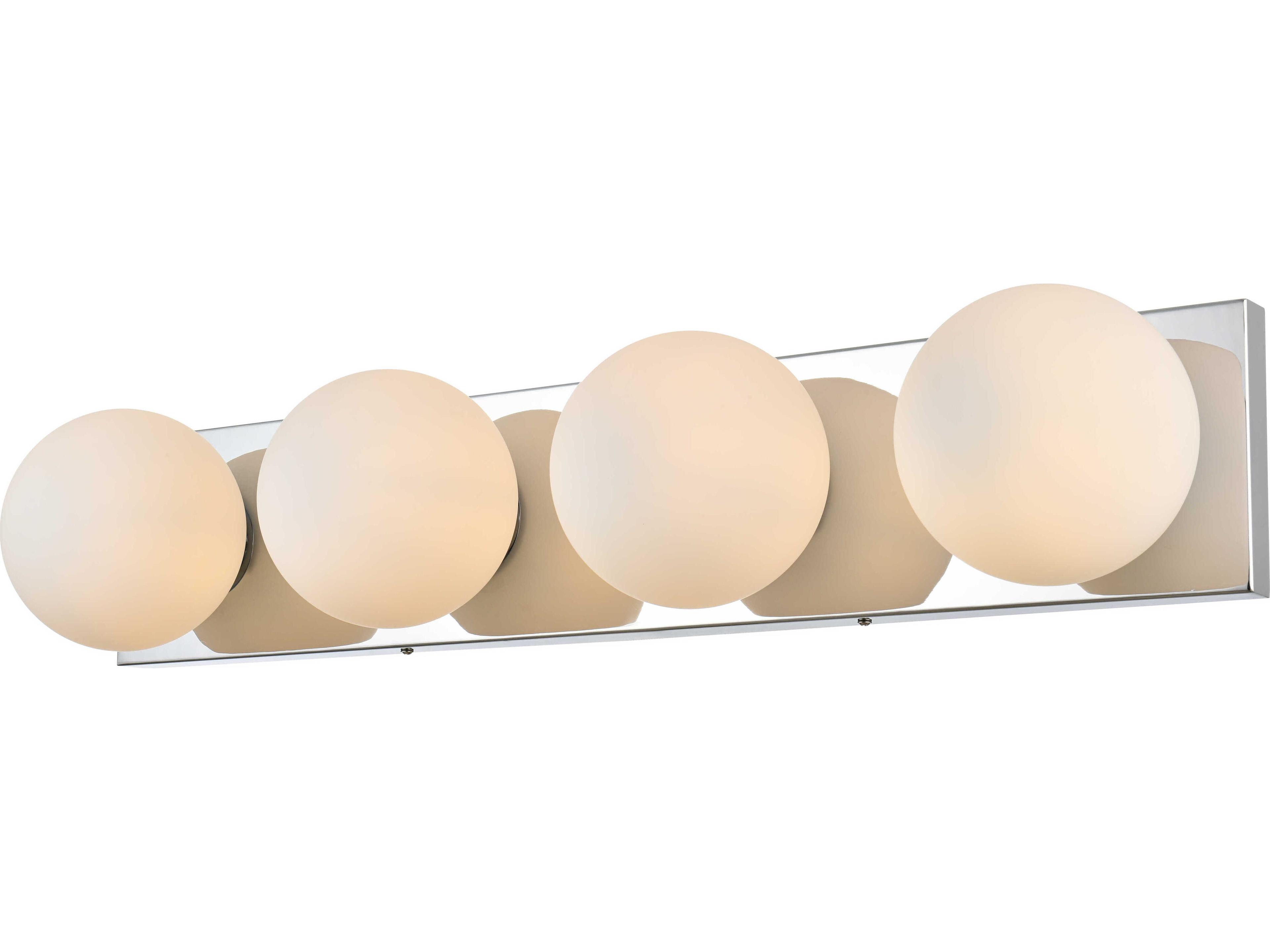 Jaylin 4-Light Chrome Glass Vanity Light