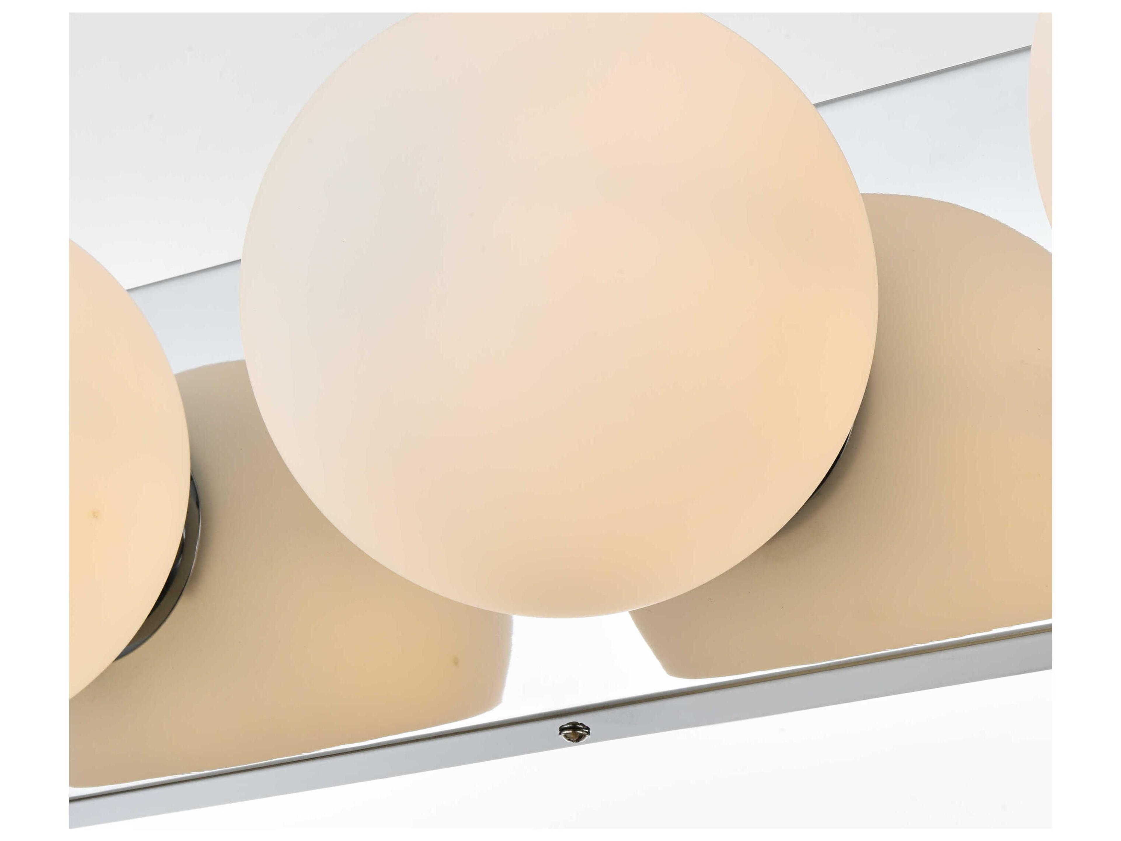 Elegant Lighting Jaylin 4-Light Chrome Glass Vanity Light